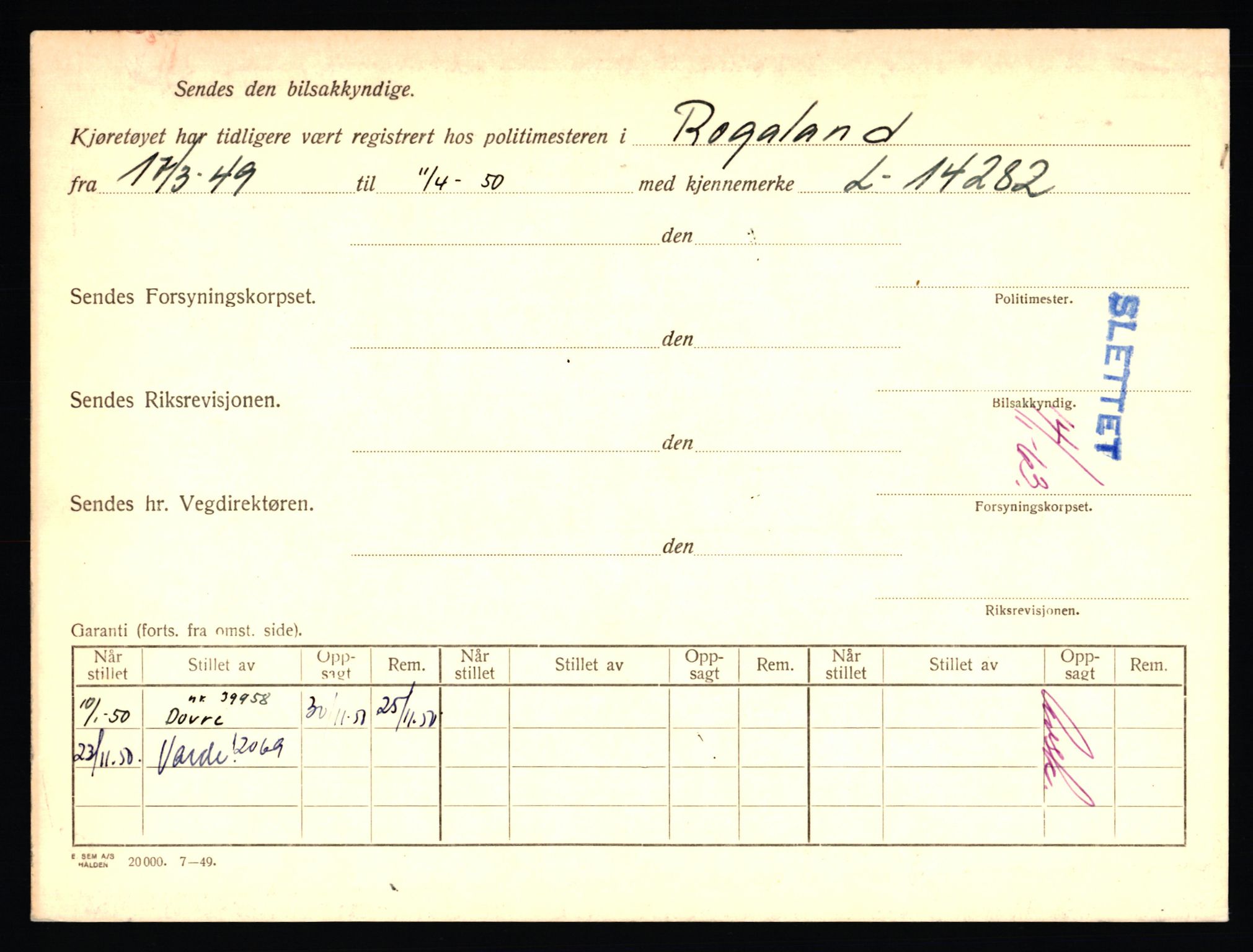 Stavanger trafikkstasjon, AV/SAST-A-101942/0/F/L0040: L-22800 - L-23999, 1930-1971, p. 1768