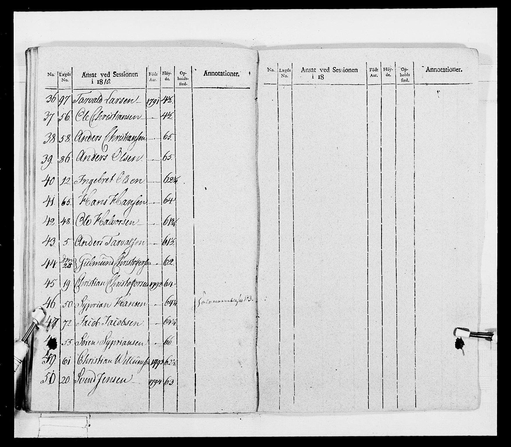 Generalitets- og kommissariatskollegiet, Det kongelige norske kommissariatskollegium, AV/RA-EA-5420/E/Eh/L0033: Nordafjelske gevorbne infanteriregiment, 1810, p. 210