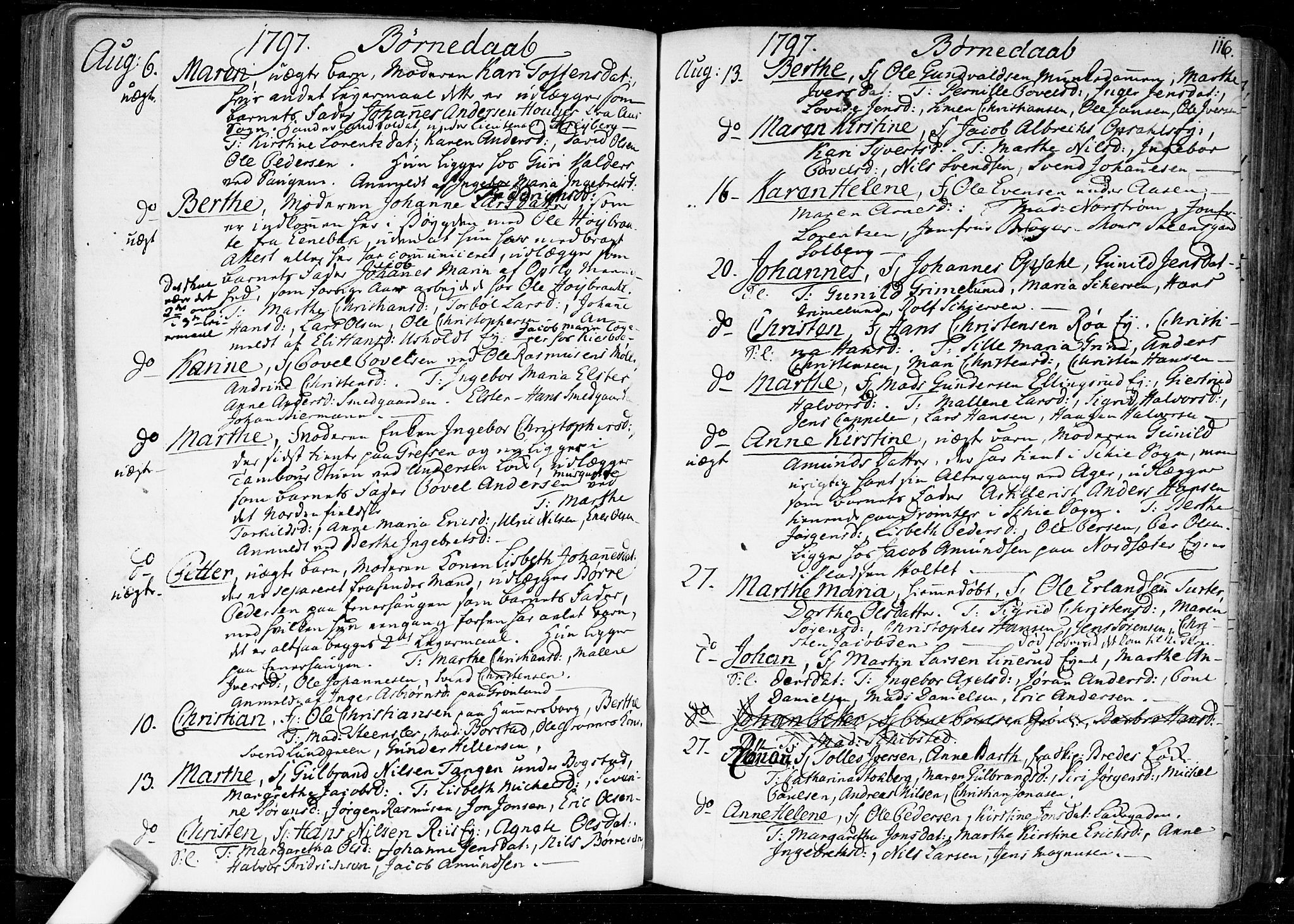 Aker prestekontor kirkebøker, SAO/A-10861/F/L0010: Parish register (official) no. 10, 1786-1809, p. 116