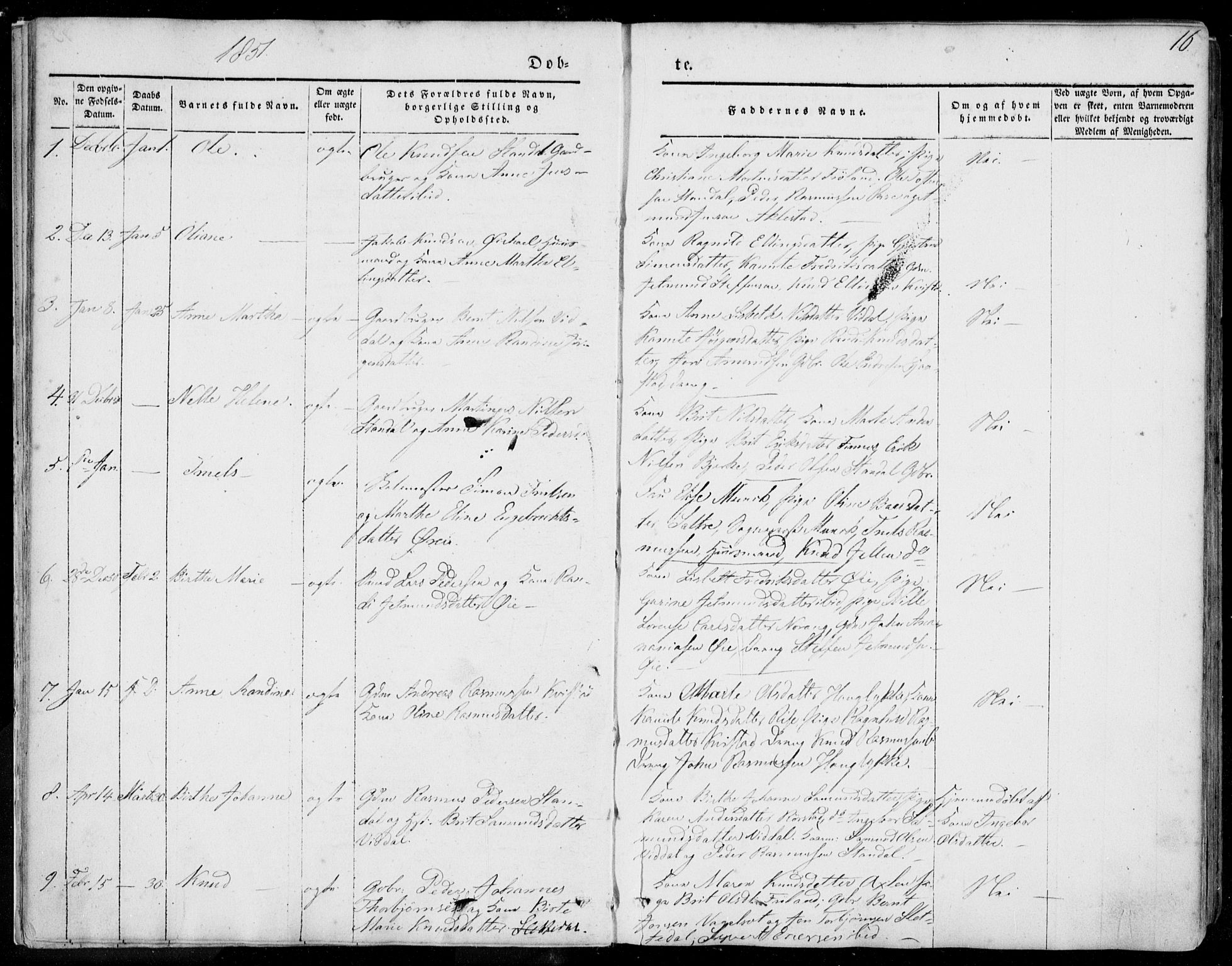 Ministerialprotokoller, klokkerbøker og fødselsregistre - Møre og Romsdal, AV/SAT-A-1454/515/L0209: Parish register (official) no. 515A05, 1847-1868, p. 16