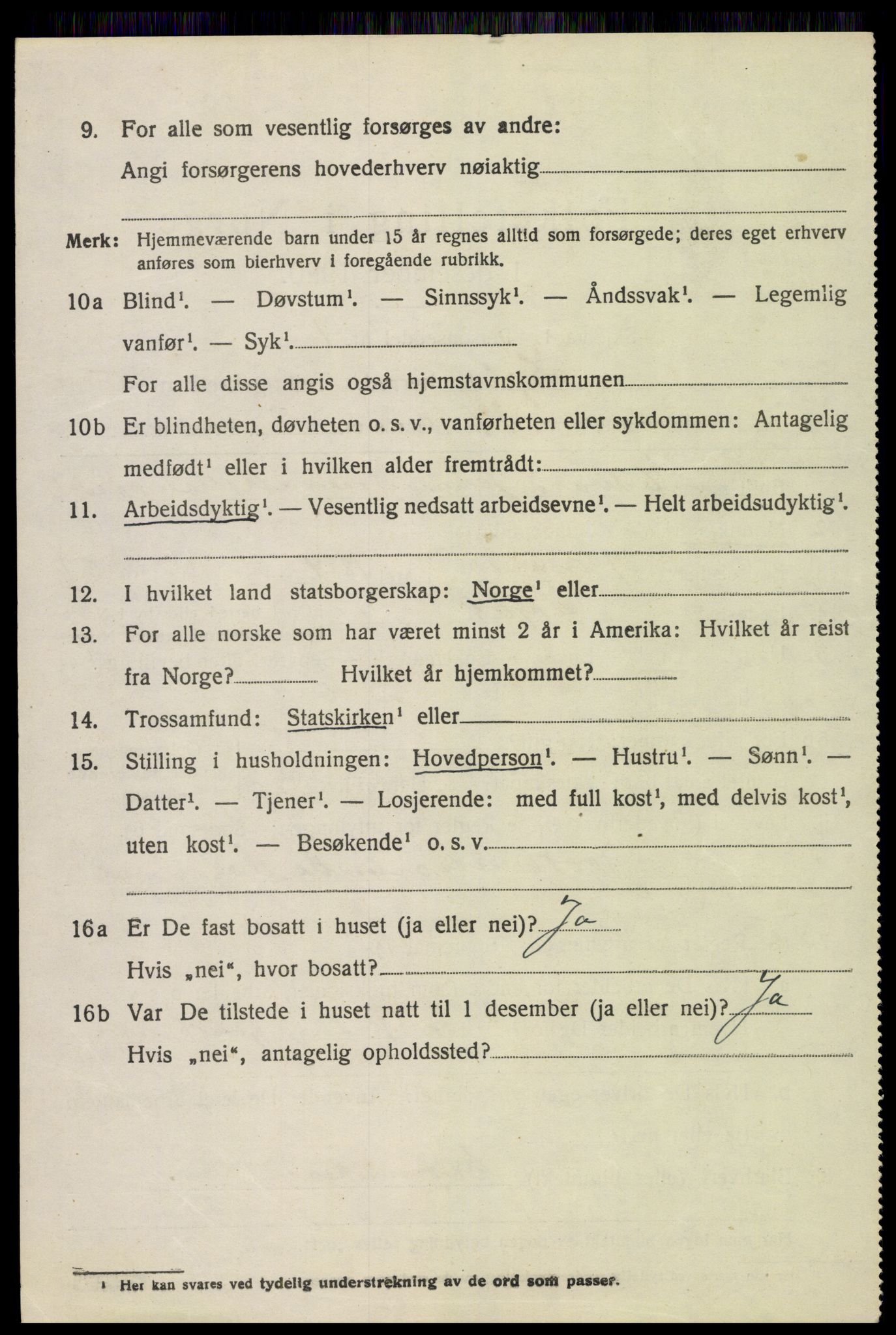 SAH, 1920 census for Skjåk, 1920, p. 2985