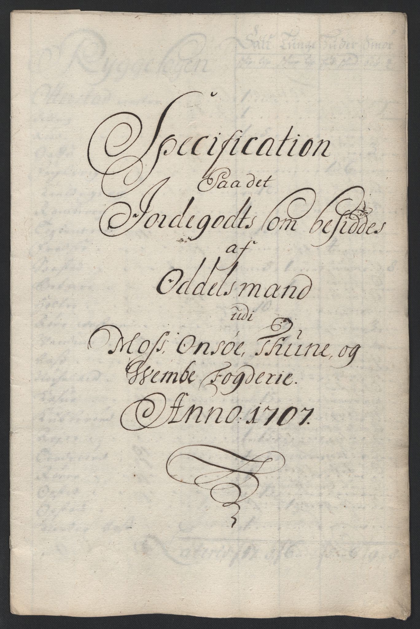 Rentekammeret inntil 1814, Reviderte regnskaper, Fogderegnskap, RA/EA-4092/R04/L0134: Fogderegnskap Moss, Onsøy, Tune, Veme og Åbygge, 1707-1708, p. 142
