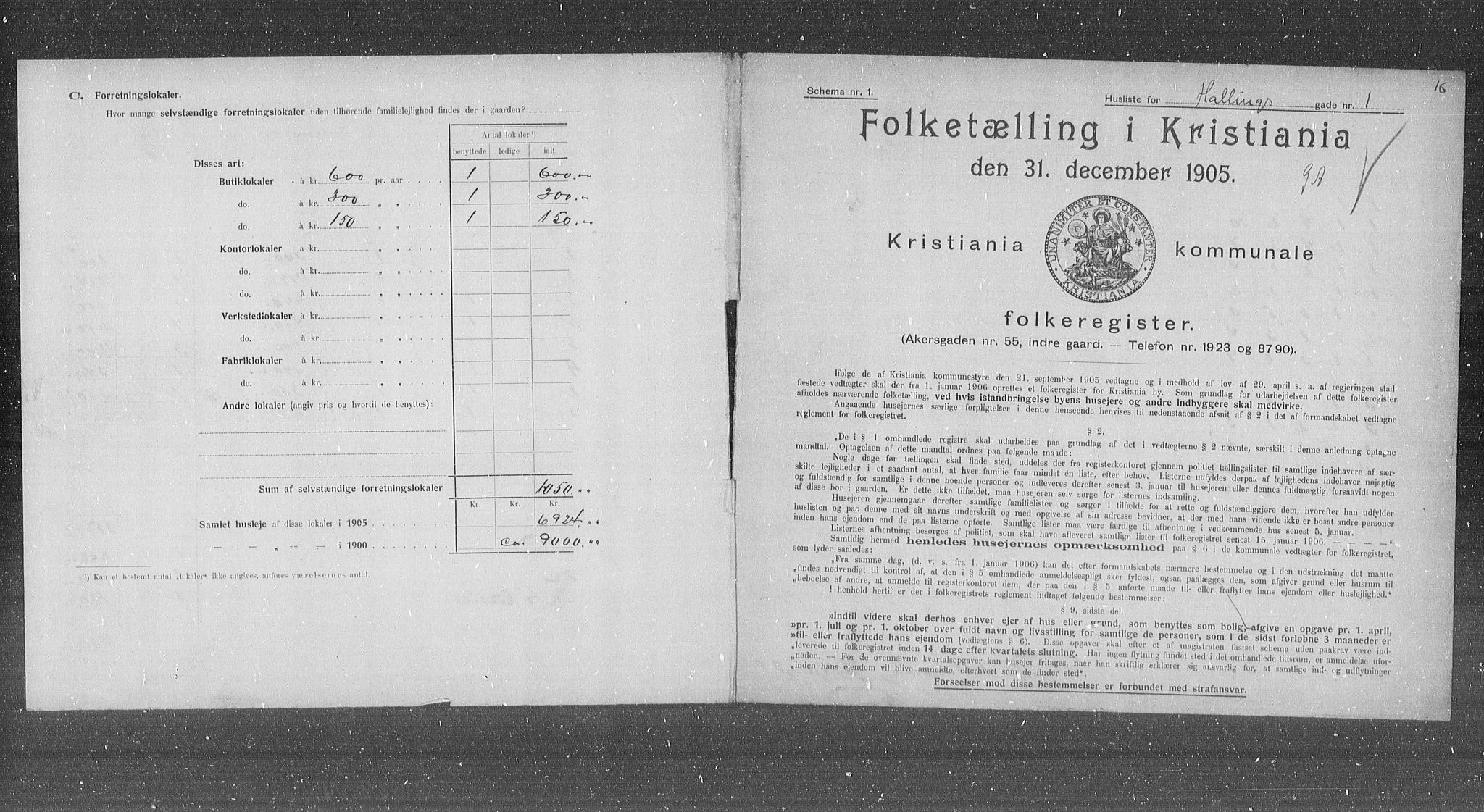 OBA, Municipal Census 1905 for Kristiania, 1905, p. 17526