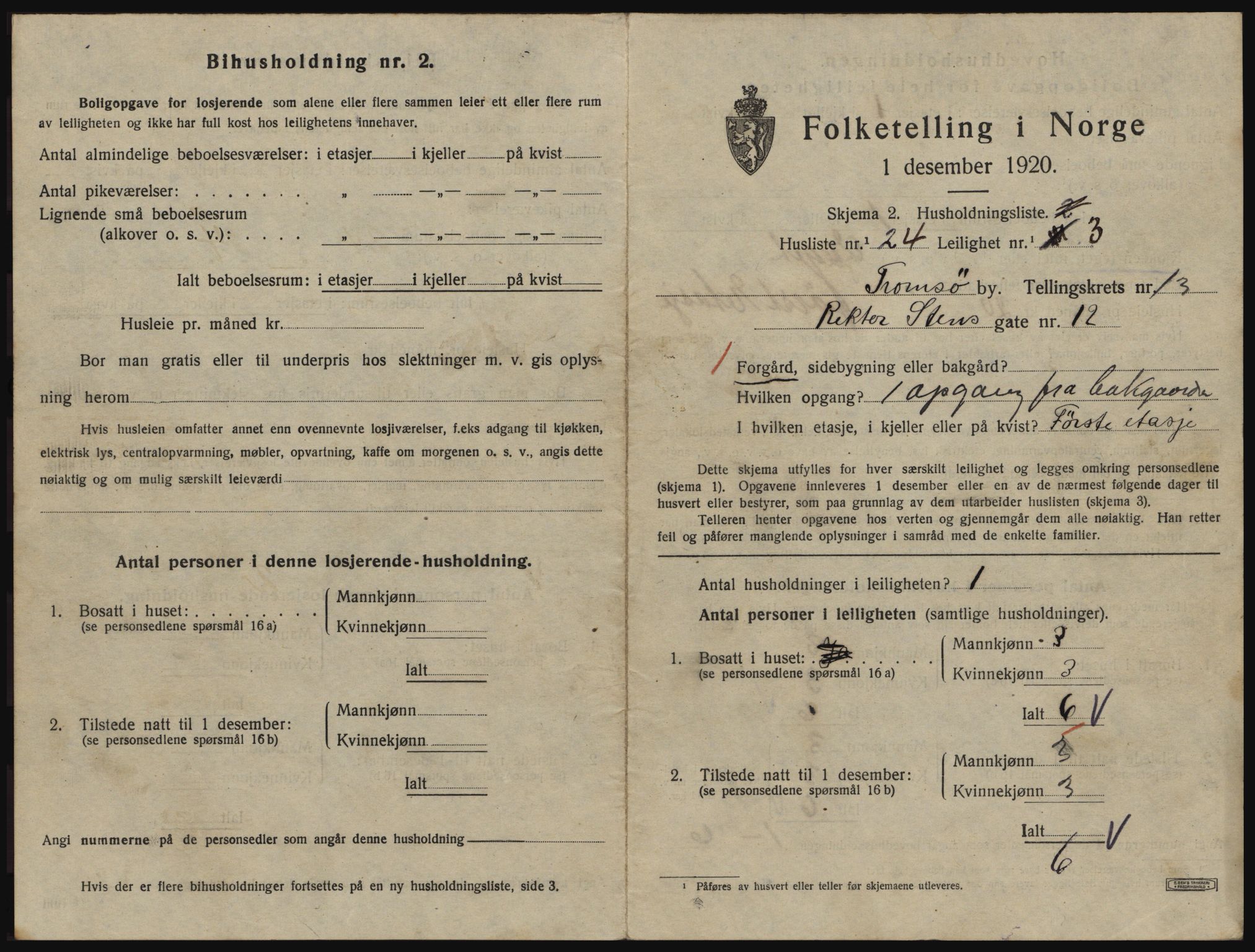 SATØ, 1920 census for Tromsø, 1920, p. 6325