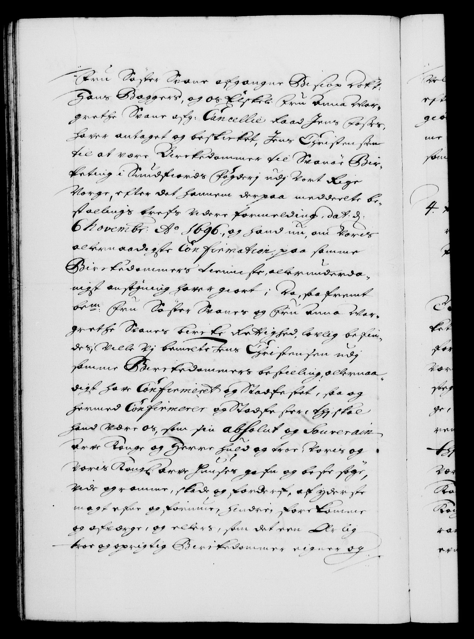 Danske Kanselli 1572-1799, AV/RA-EA-3023/F/Fc/Fca/Fcaa/L0016: Norske registre (mikrofilm), 1692-1697, p. 388b