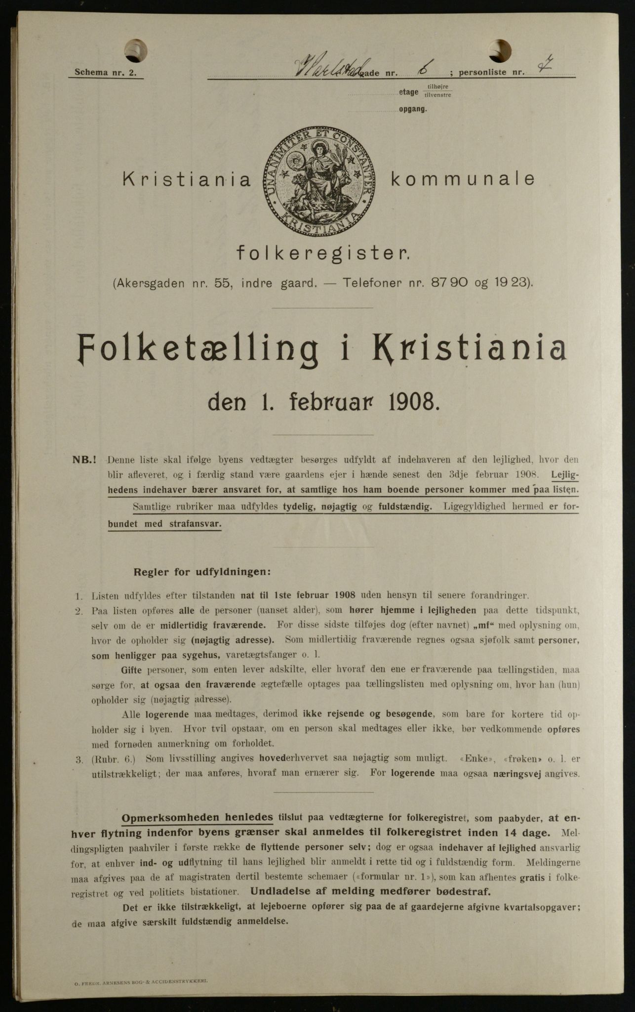 OBA, Municipal Census 1908 for Kristiania, 1908, p. 43920