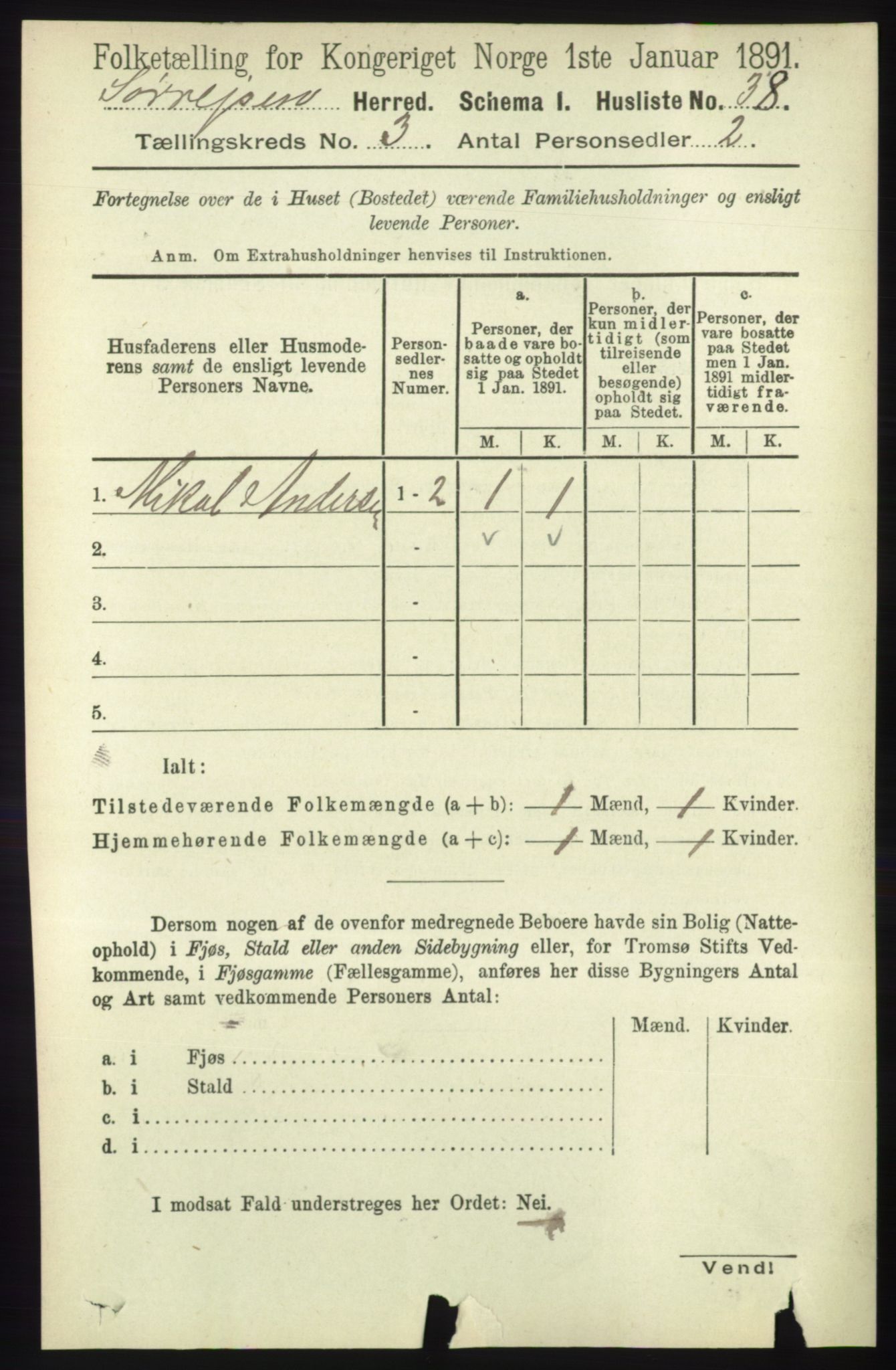 RA, 1891 census for 1925 Sørreisa, 1891, p. 681