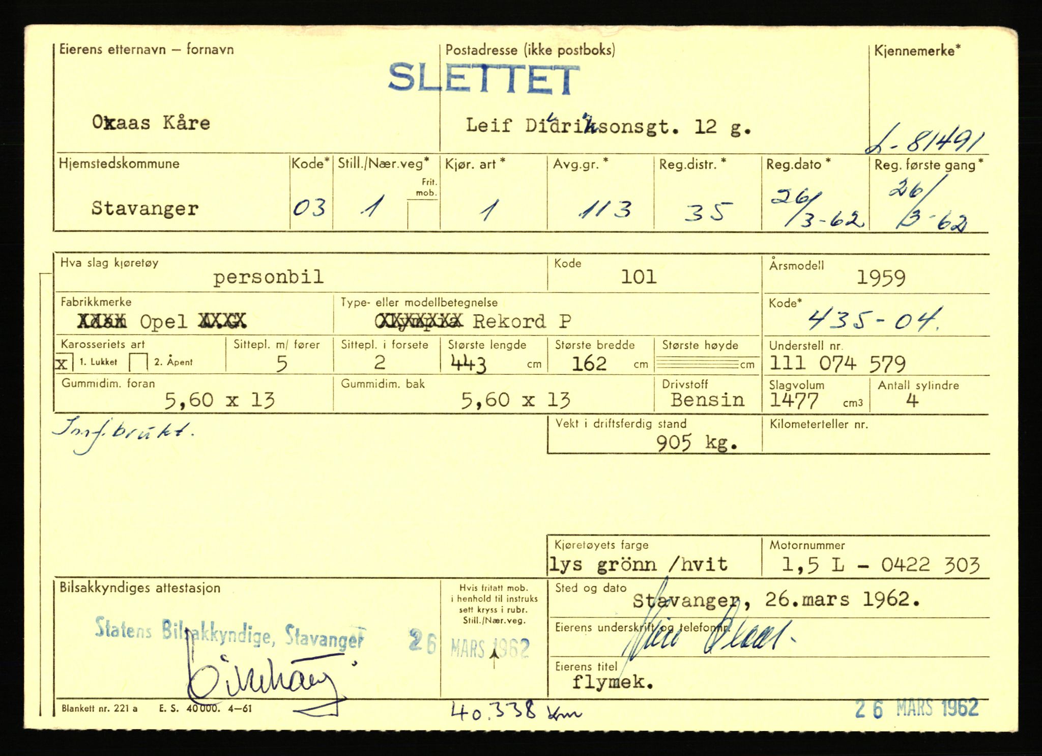 Stavanger trafikkstasjon, AV/SAST-A-101942/0/F/L0071: L-80500 - L-82199, 1930-1971, p. 1709