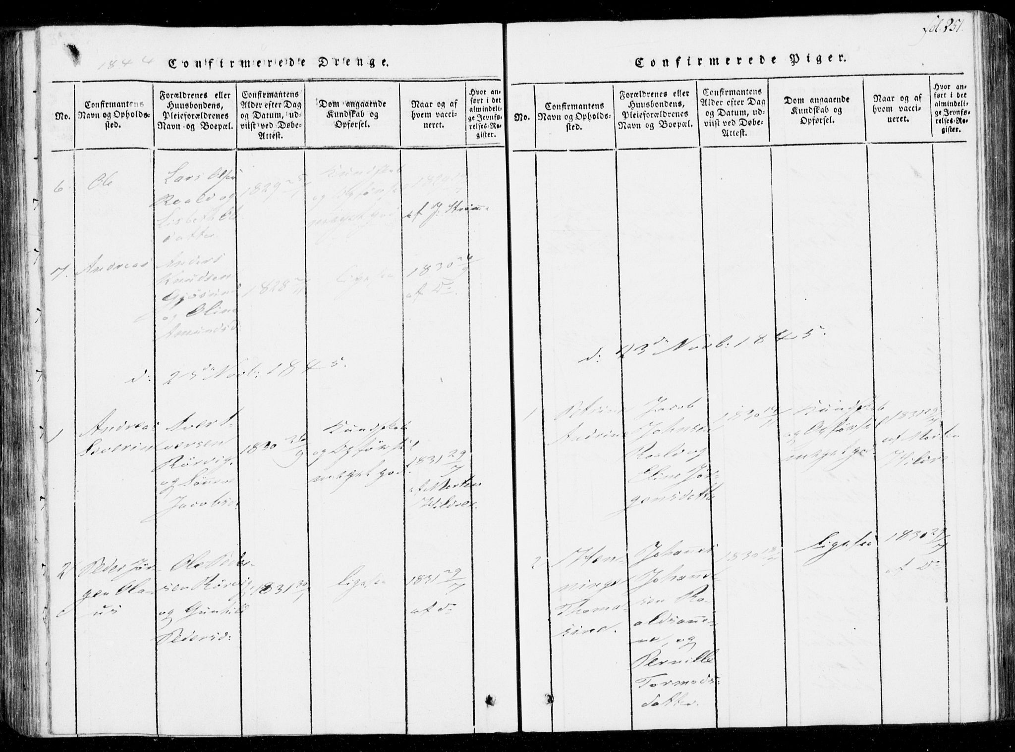 Ministerialprotokoller, klokkerbøker og fødselsregistre - Møre og Romsdal, AV/SAT-A-1454/537/L0517: Parish register (official) no. 537A01, 1818-1862, p. 251