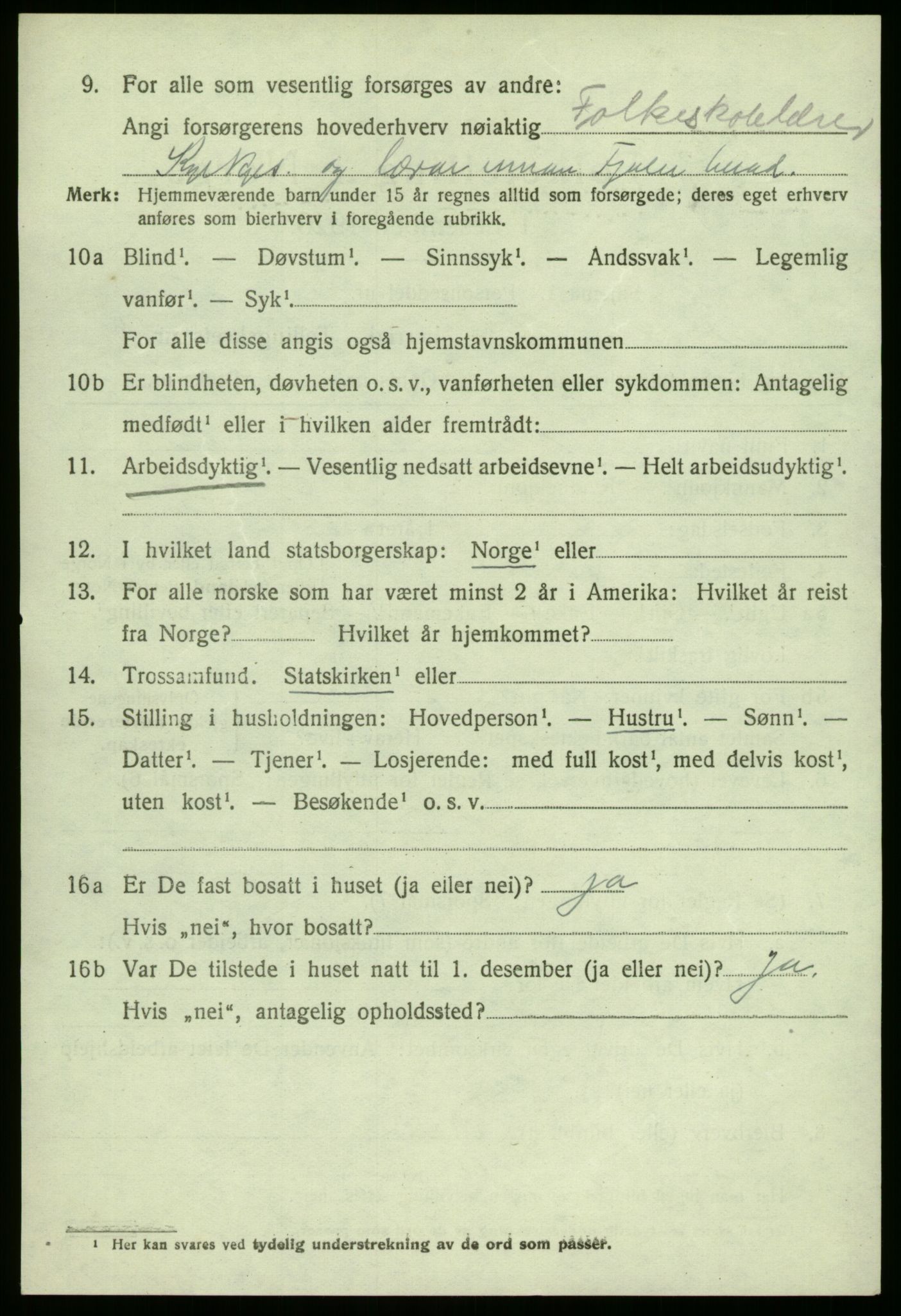 SAB, 1920 census for Fjaler, 1920, p. 2668