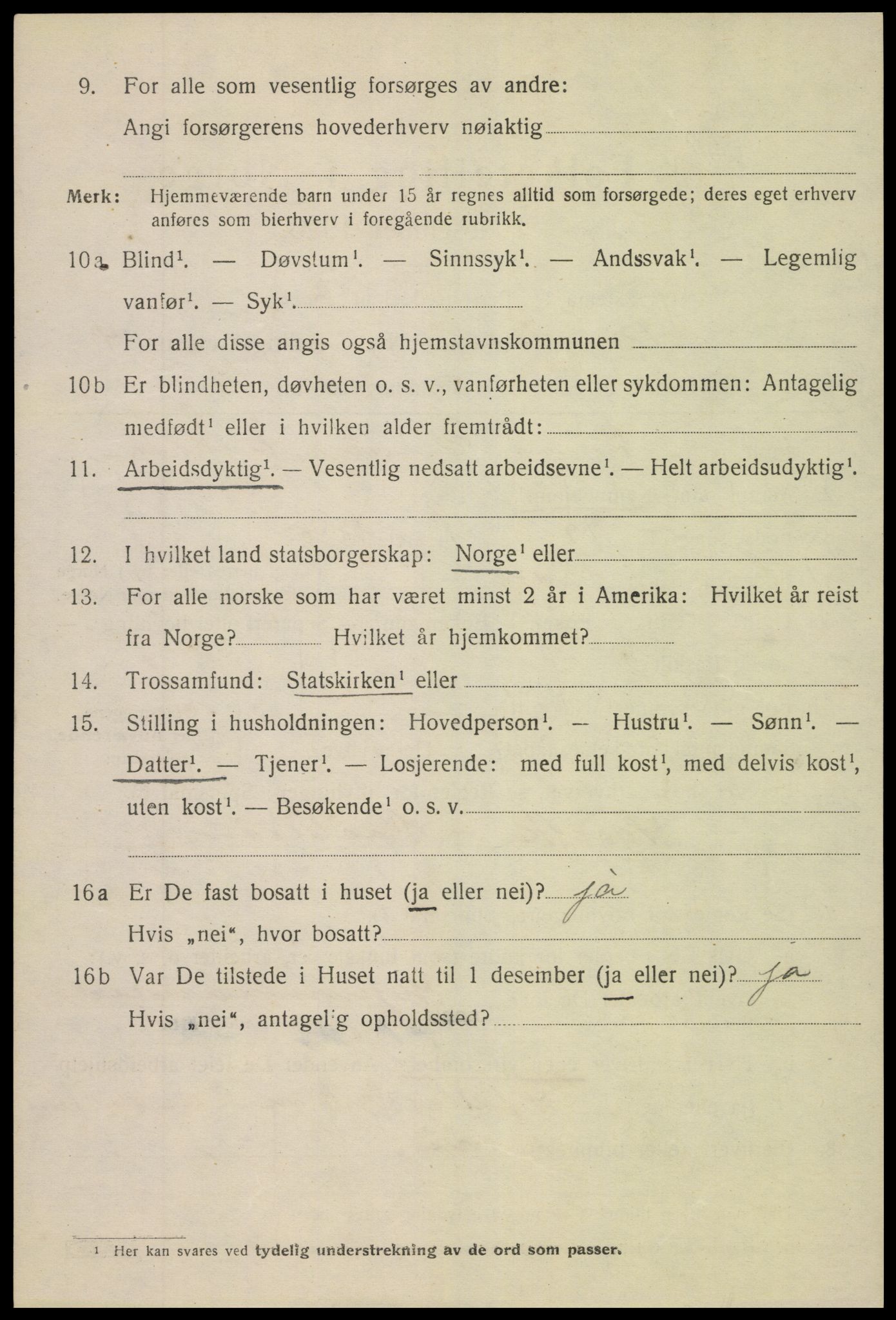 SAK, 1920 census for Grimstad, 1920, p. 5832