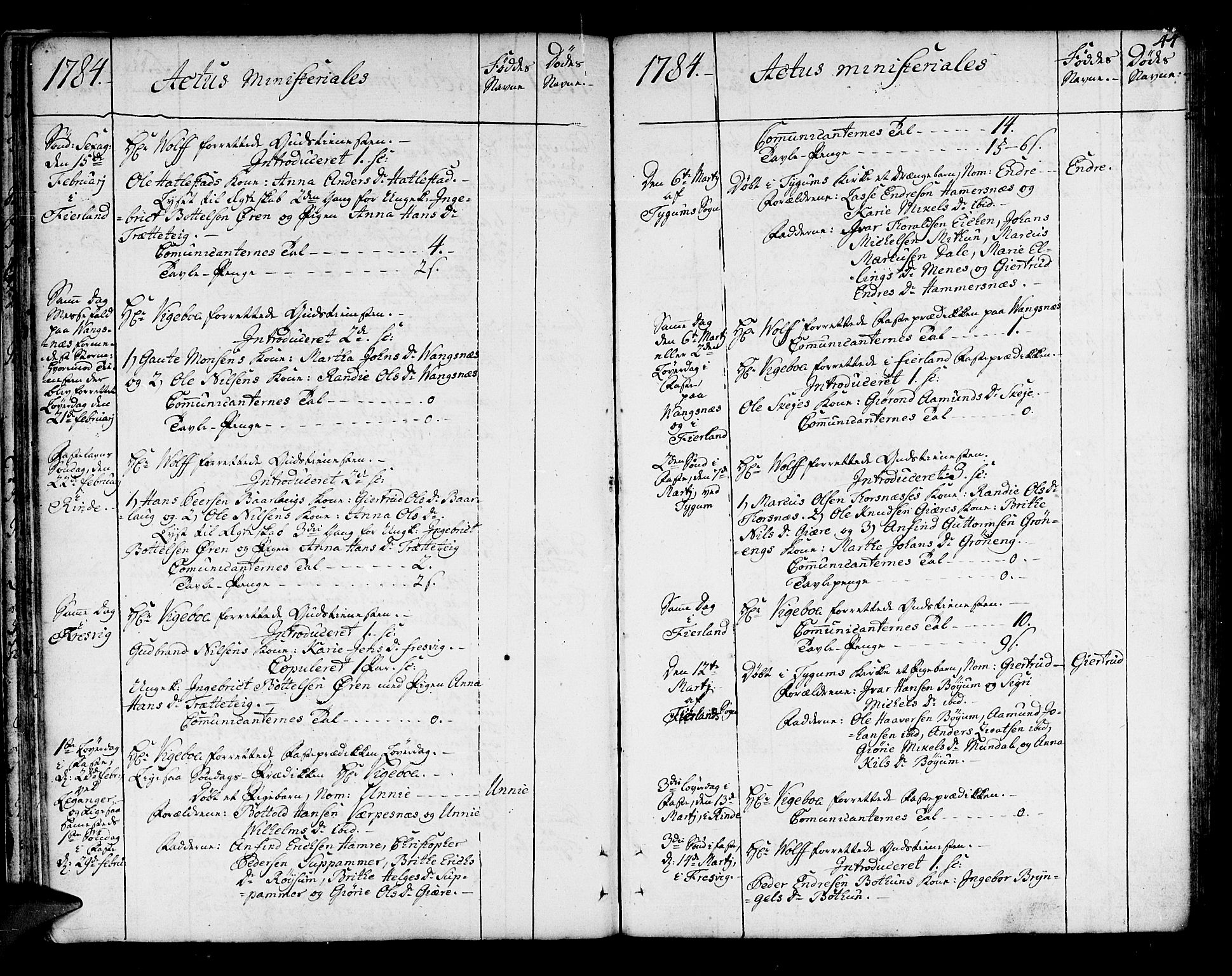 Leikanger sokneprestembete, AV/SAB-A-81001/H/Haa/Haaa/L0004: Parish register (official) no. A 4, 1770-1791, p. 44