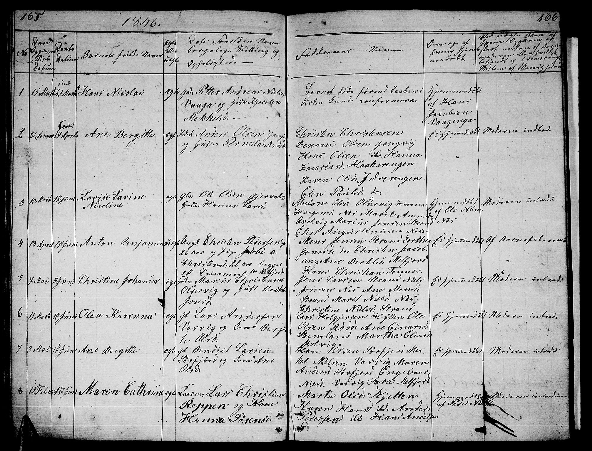 Ministerialprotokoller, klokkerbøker og fødselsregistre - Nordland, AV/SAT-A-1459/841/L0618: Parish register (copy) no. 841C02, 1833-1855, p. 165-166