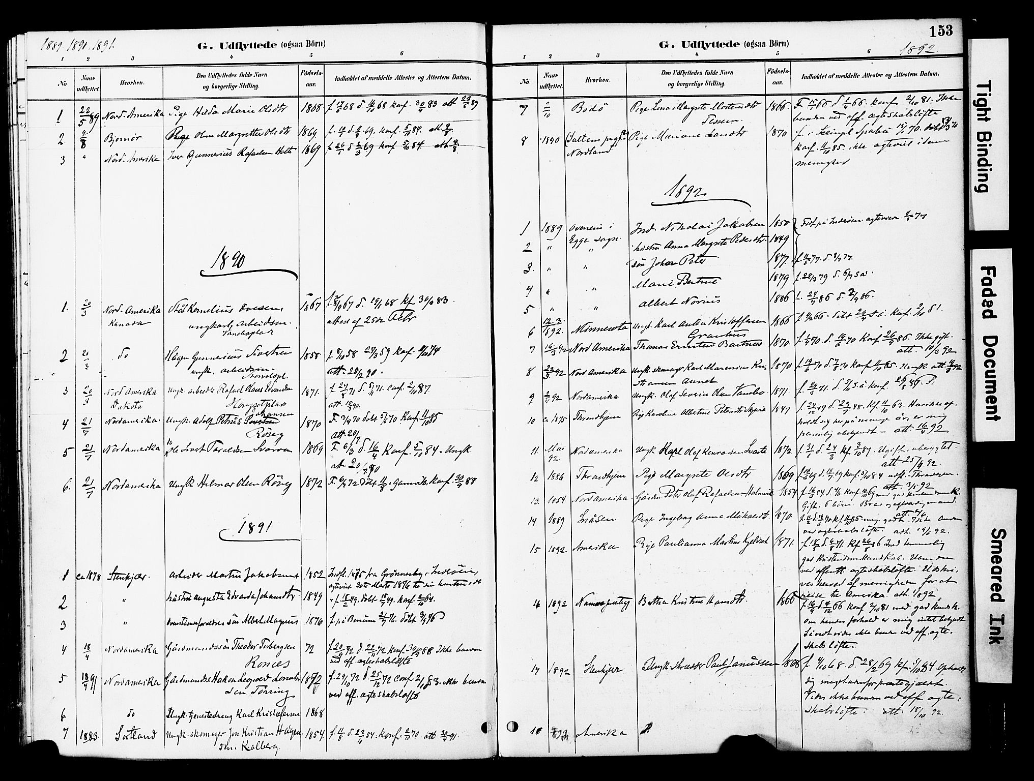 Ministerialprotokoller, klokkerbøker og fødselsregistre - Nord-Trøndelag, SAT/A-1458/741/L0396: Parish register (official) no. 741A10, 1889-1901, p. 153