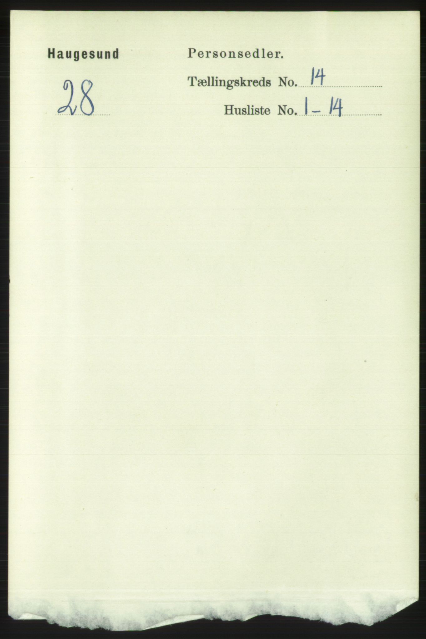 RA, 1891 census for 1106 Haugesund, 1891, p. 4659
