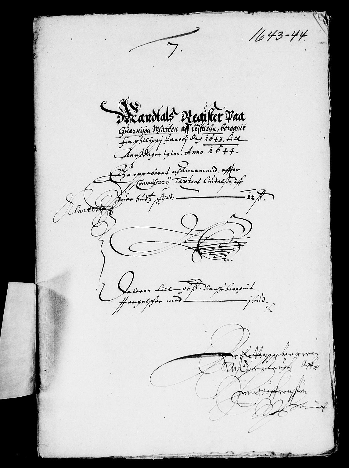 Rentekammeret inntil 1814, Reviderte regnskaper, Lensregnskaper, AV/RA-EA-5023/R/Rb/Rbr/L0015: Lista len, 1643-1645