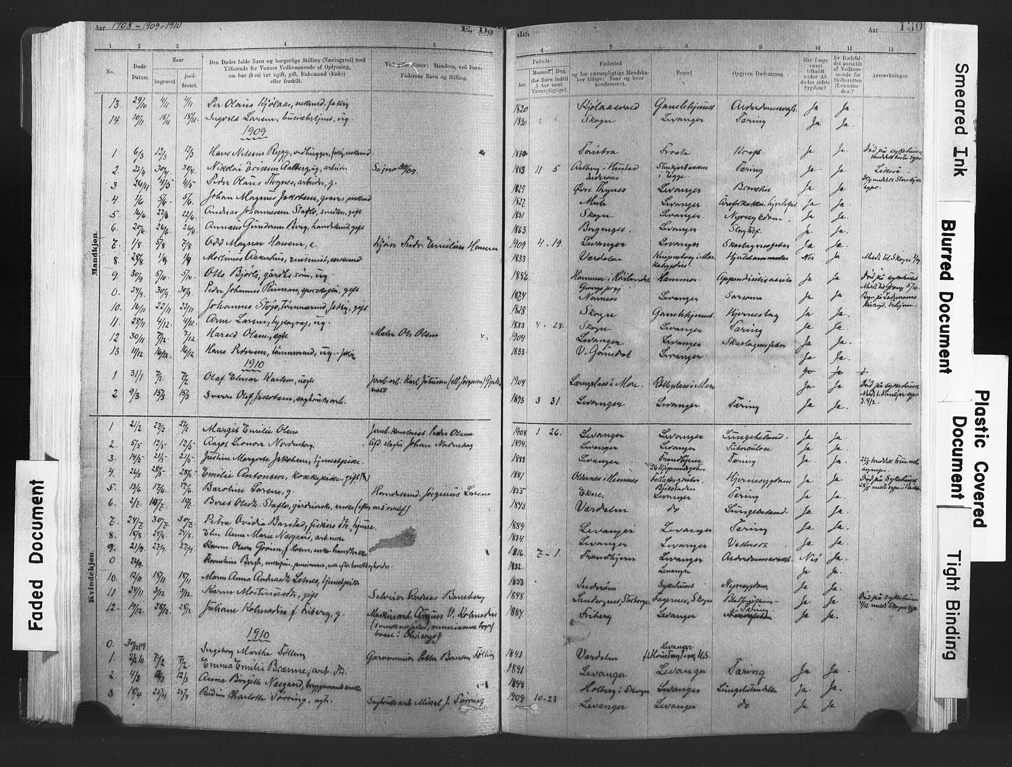 Ministerialprotokoller, klokkerbøker og fødselsregistre - Nord-Trøndelag, SAT/A-1458/720/L0189: Parish register (official) no. 720A05, 1880-1911, p. 130