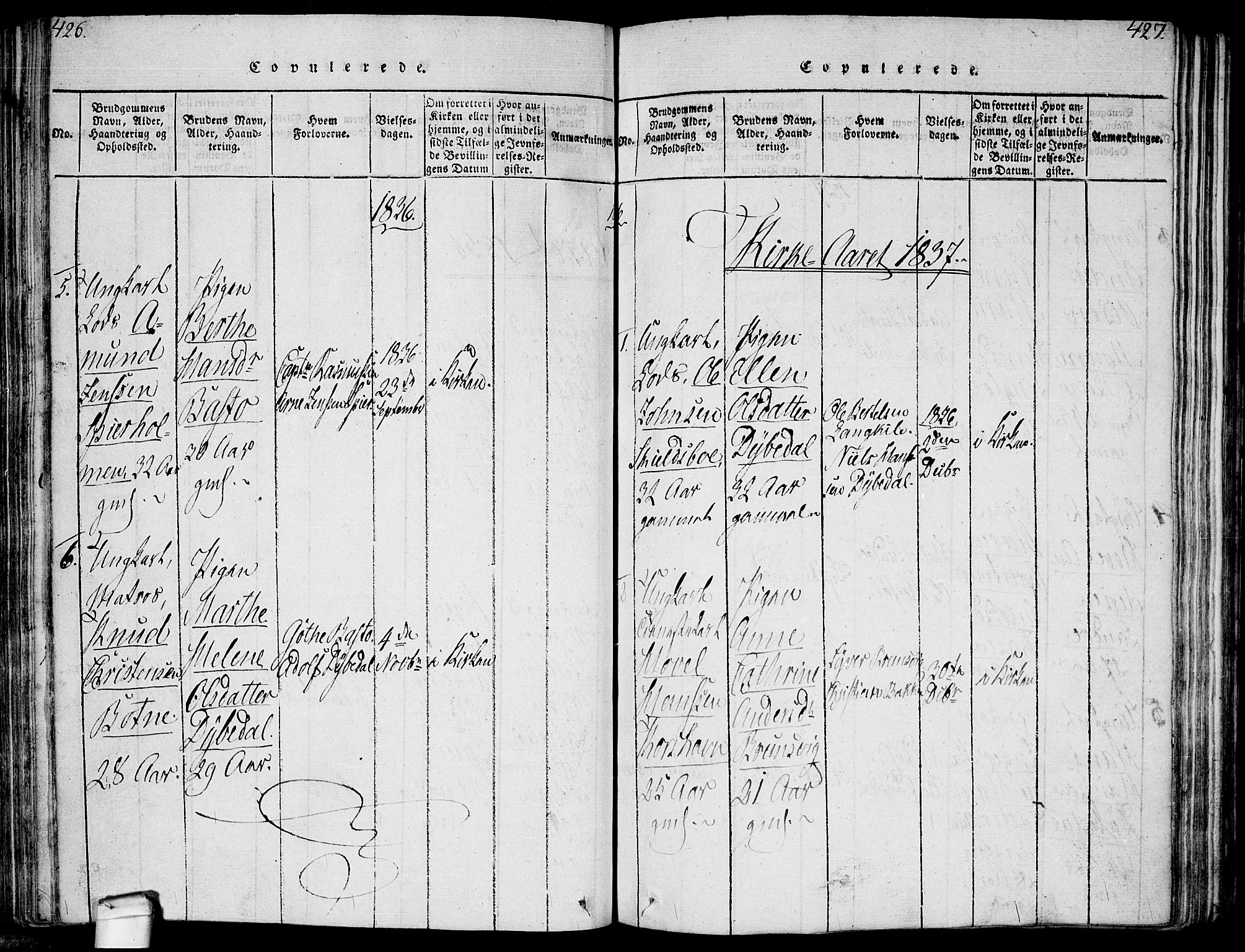 Hvaler prestekontor Kirkebøker, SAO/A-2001/F/Fa/L0005: Parish register (official) no. I 5, 1816-1845, p. 426-427