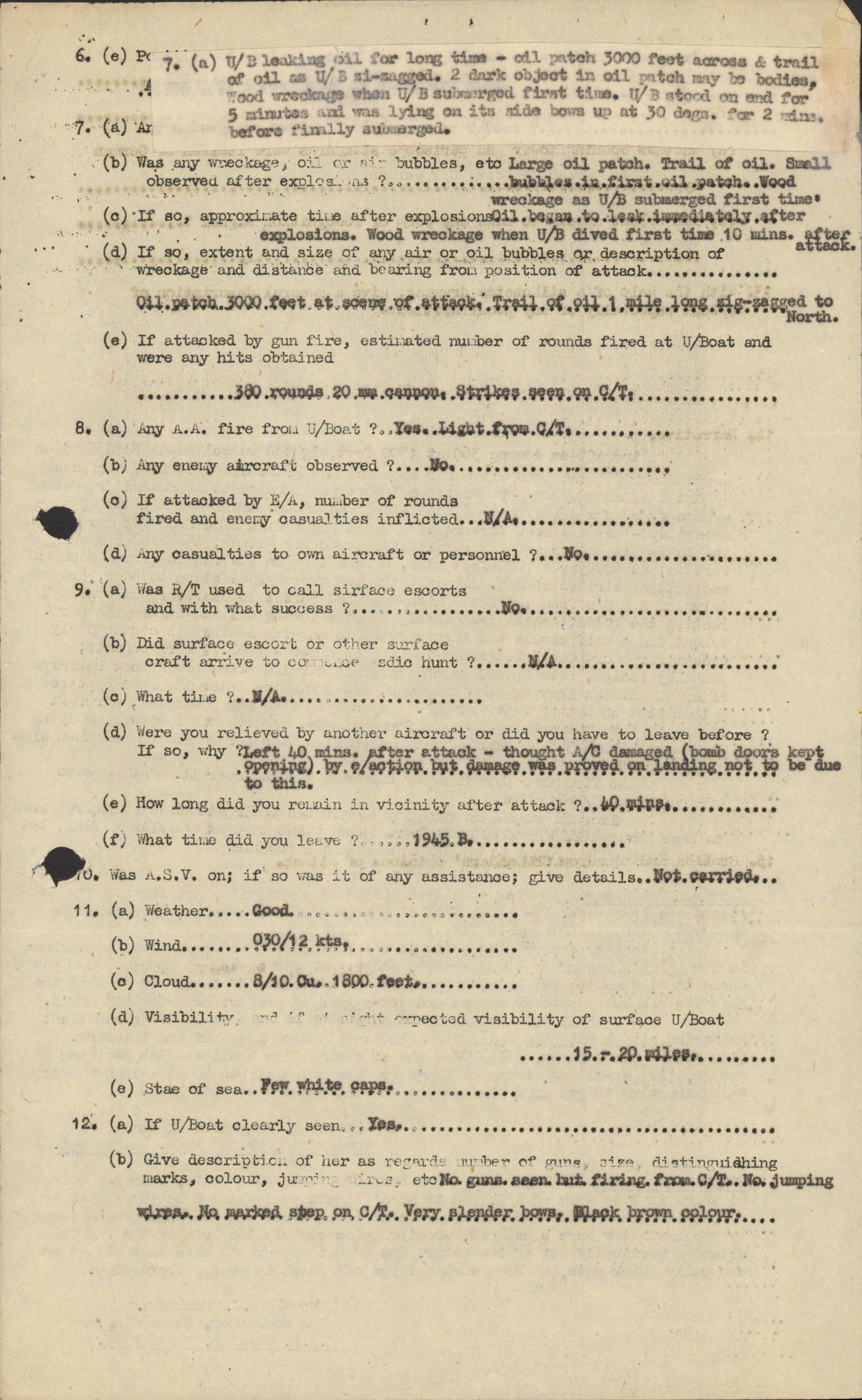 Forsvaret, 333 Skvadron, AV/RA-RAFA-2003/1/Da/L0041: Combat, Crash and and Circumstantial Reports , 1943-1945, p. 264