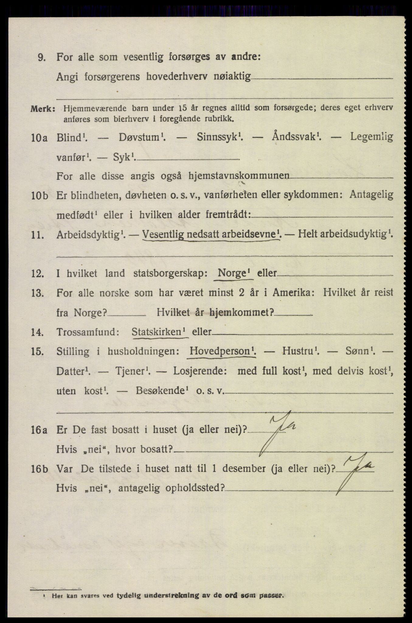 SAK, 1920 census for Landvik, 1920, p. 3403