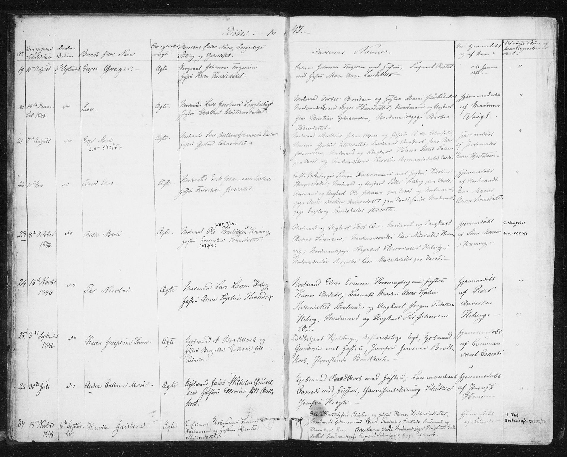 Vardø sokneprestkontor, SATØ/S-1332/H/Ha/L0003kirke: Parish register (official) no. 3, 1843-1861, p. 9