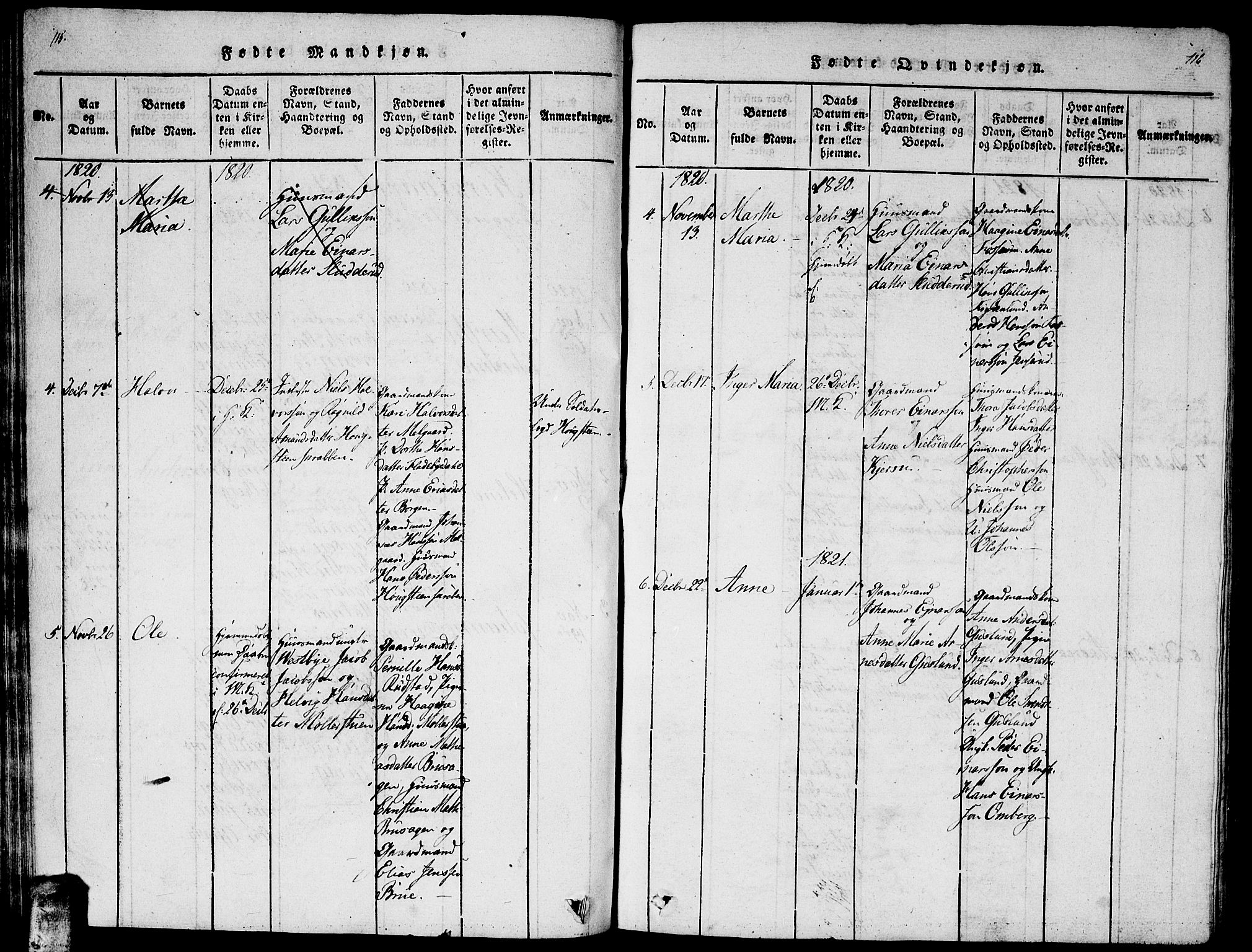 Enebakk prestekontor Kirkebøker, SAO/A-10171c/F/Fa/L0005: Parish register (official) no. I 5, 1790-1825, p. 115-116