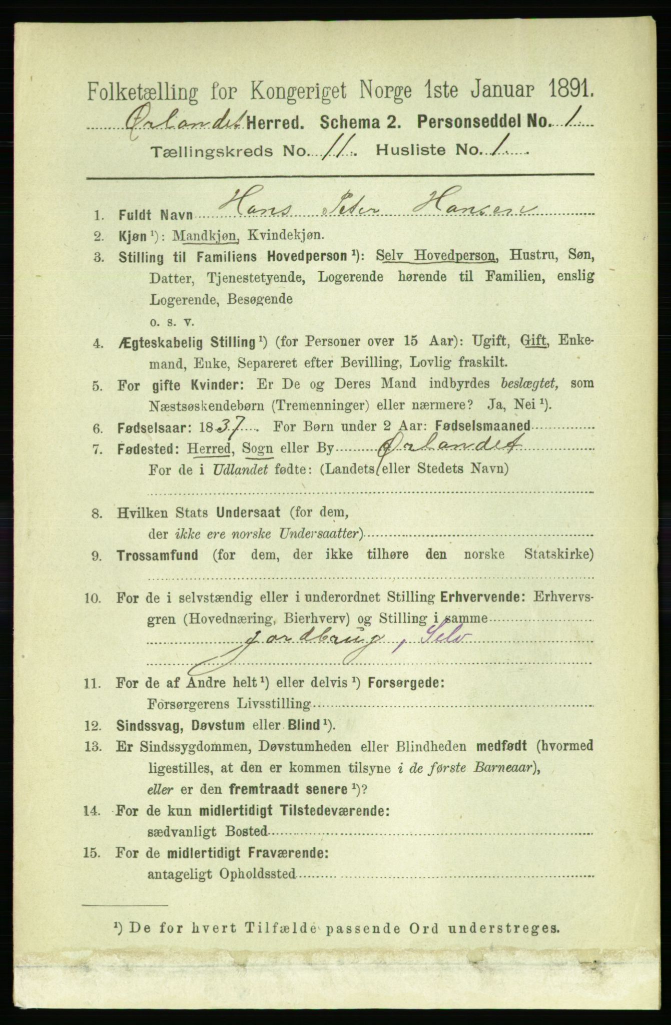 RA, 1891 census for 1621 Ørland, 1891, p. 4902