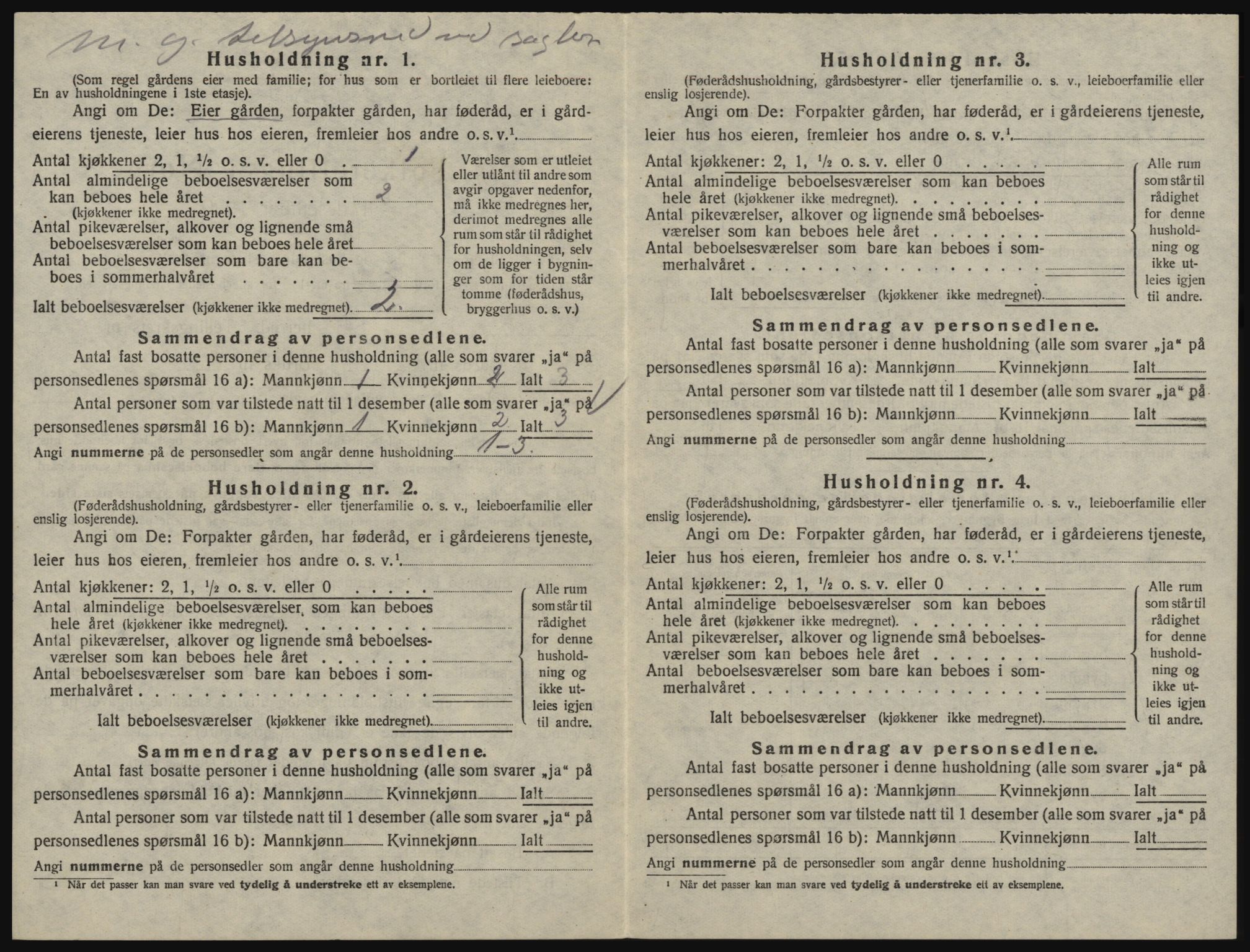 SAO, 1920 census for Glemmen, 1920, p. 504