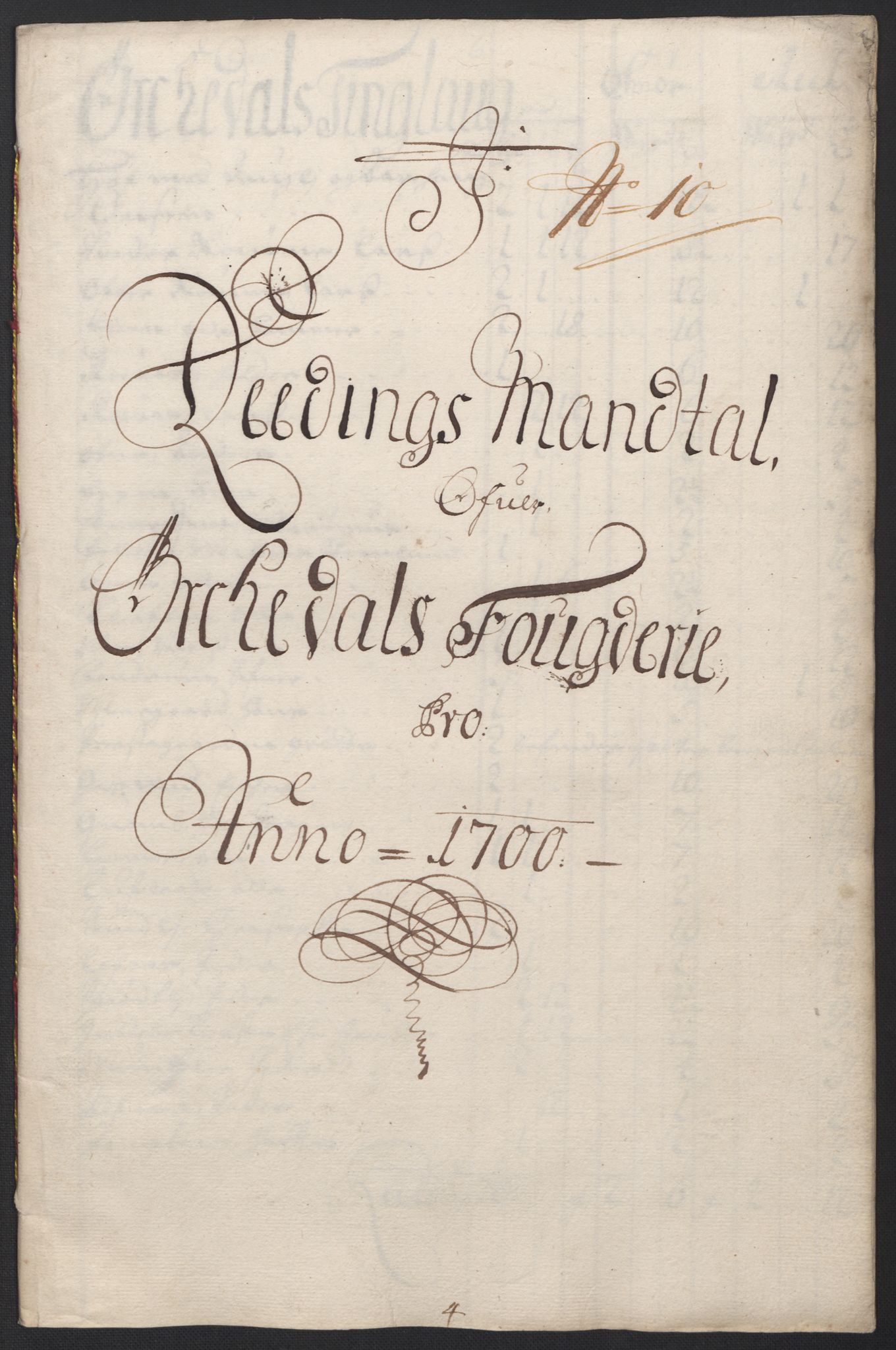 Rentekammeret inntil 1814, Reviderte regnskaper, Fogderegnskap, AV/RA-EA-4092/R60/L3950: Fogderegnskap Orkdal og Gauldal, 1700, p. 162