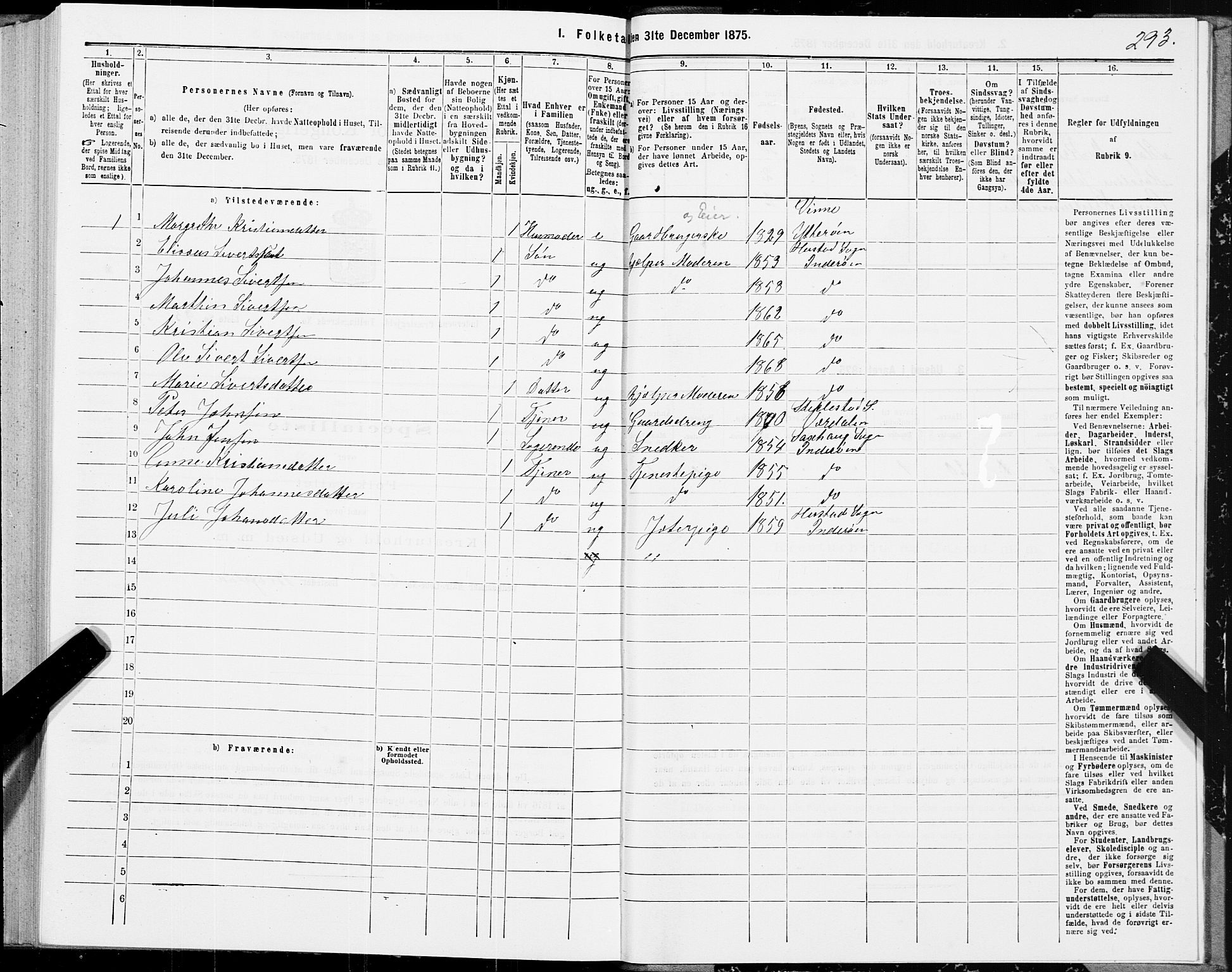SAT, 1875 census for 1729P Inderøy, 1875, p. 6293