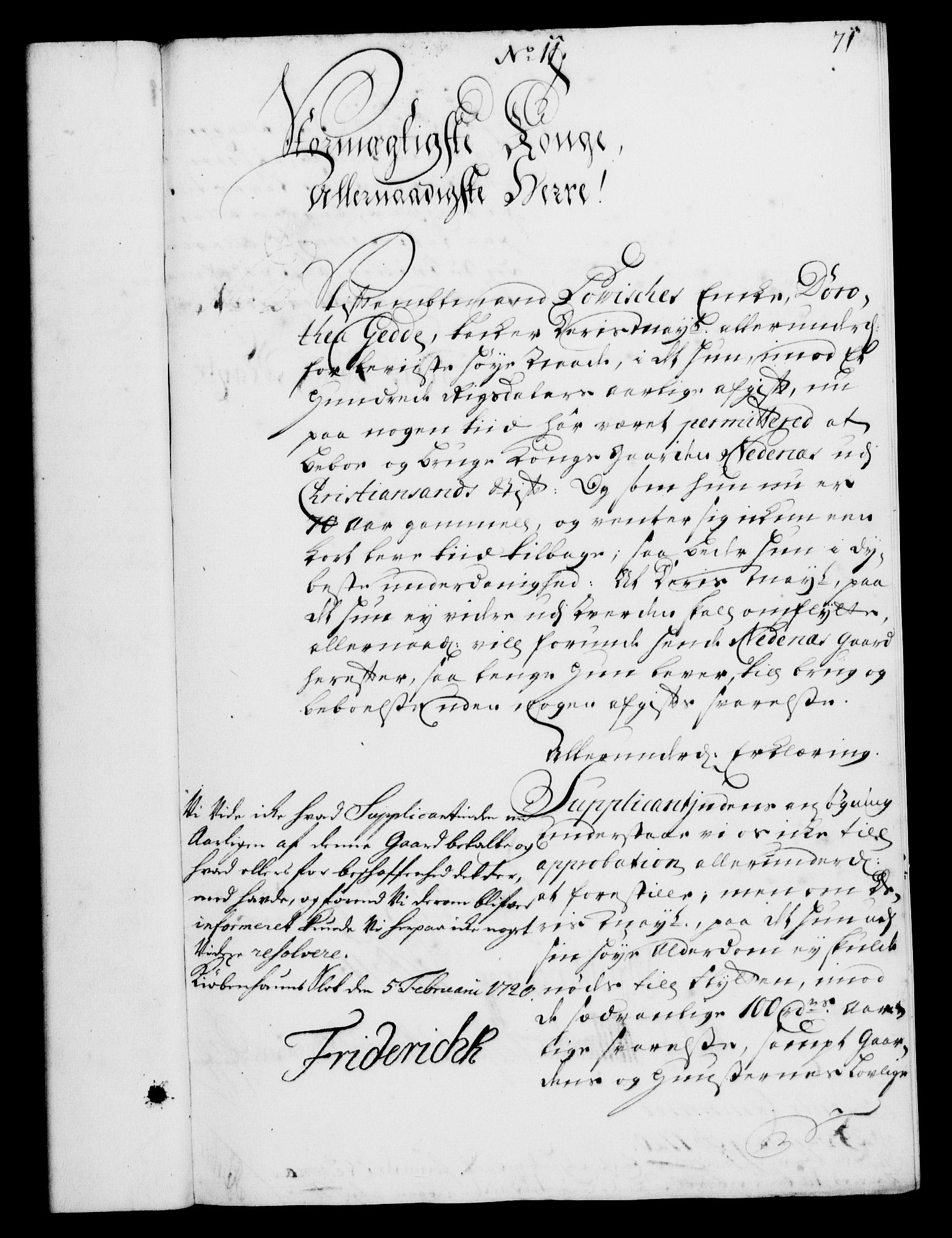 Rentekammeret, Kammerkanselliet, RA/EA-3111/G/Gf/Gfa/L0002: Norsk relasjons- og resolusjonsprotokoll (merket RK 52.2), 1720, p. 71