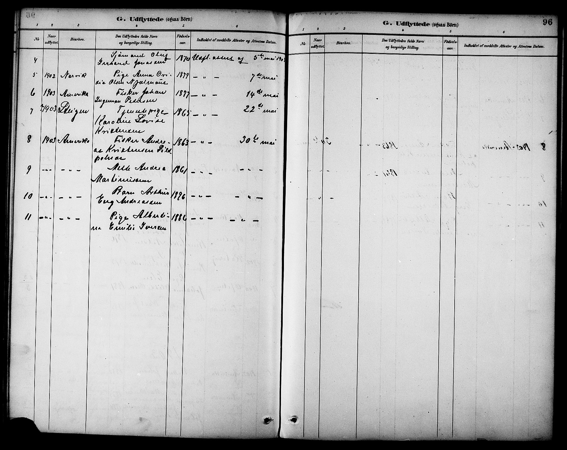 Ministerialprotokoller, klokkerbøker og fødselsregistre - Nordland, AV/SAT-A-1459/861/L0870: Parish register (official) no. 861A05, 1889-1903, p. 96