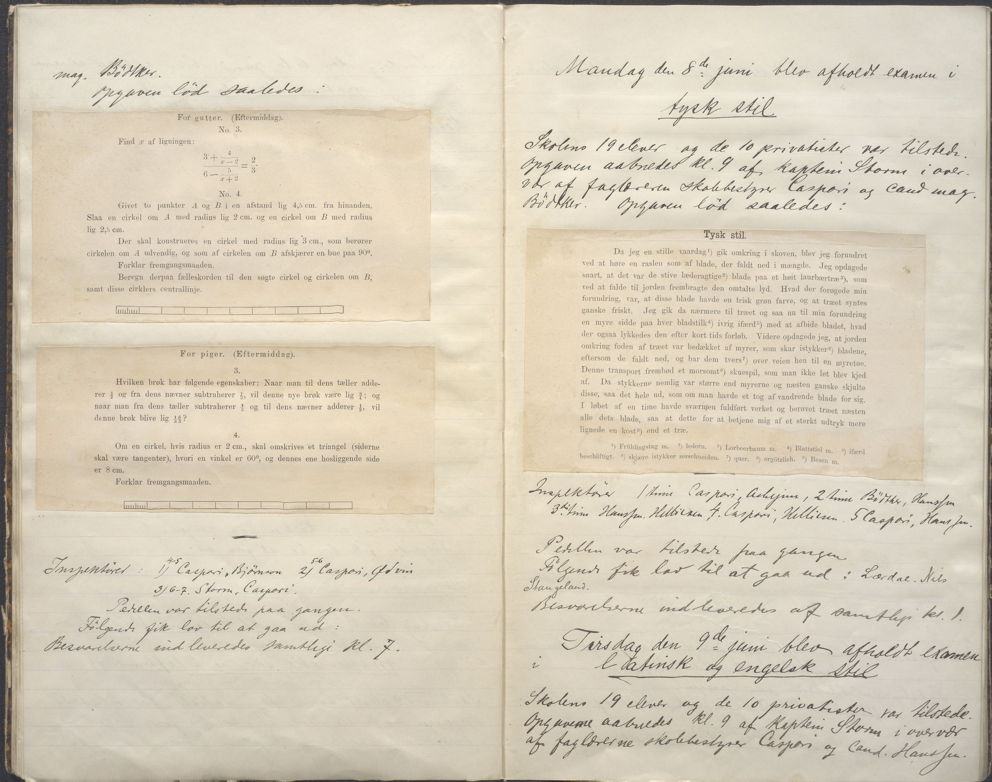 PA-0428, Storms skole, BYST/A-1479/G/Gb/L0002: Eksamensprotokoll 4. klasse, 1895-1908