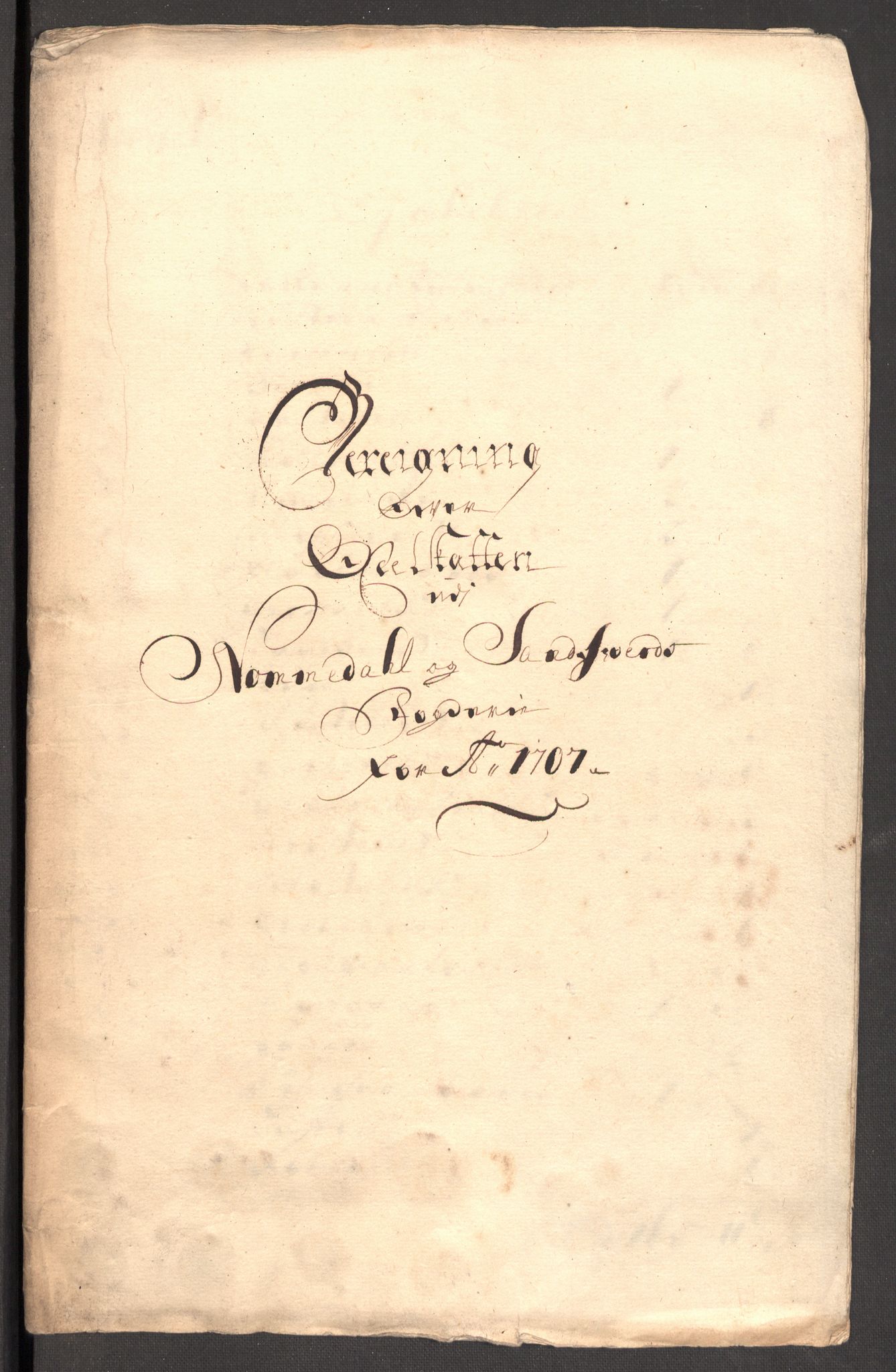 Rentekammeret inntil 1814, Reviderte regnskaper, Fogderegnskap, RA/EA-4092/R24/L1584: Fogderegnskap Numedal og Sandsvær, 1707-1708, p. 161
