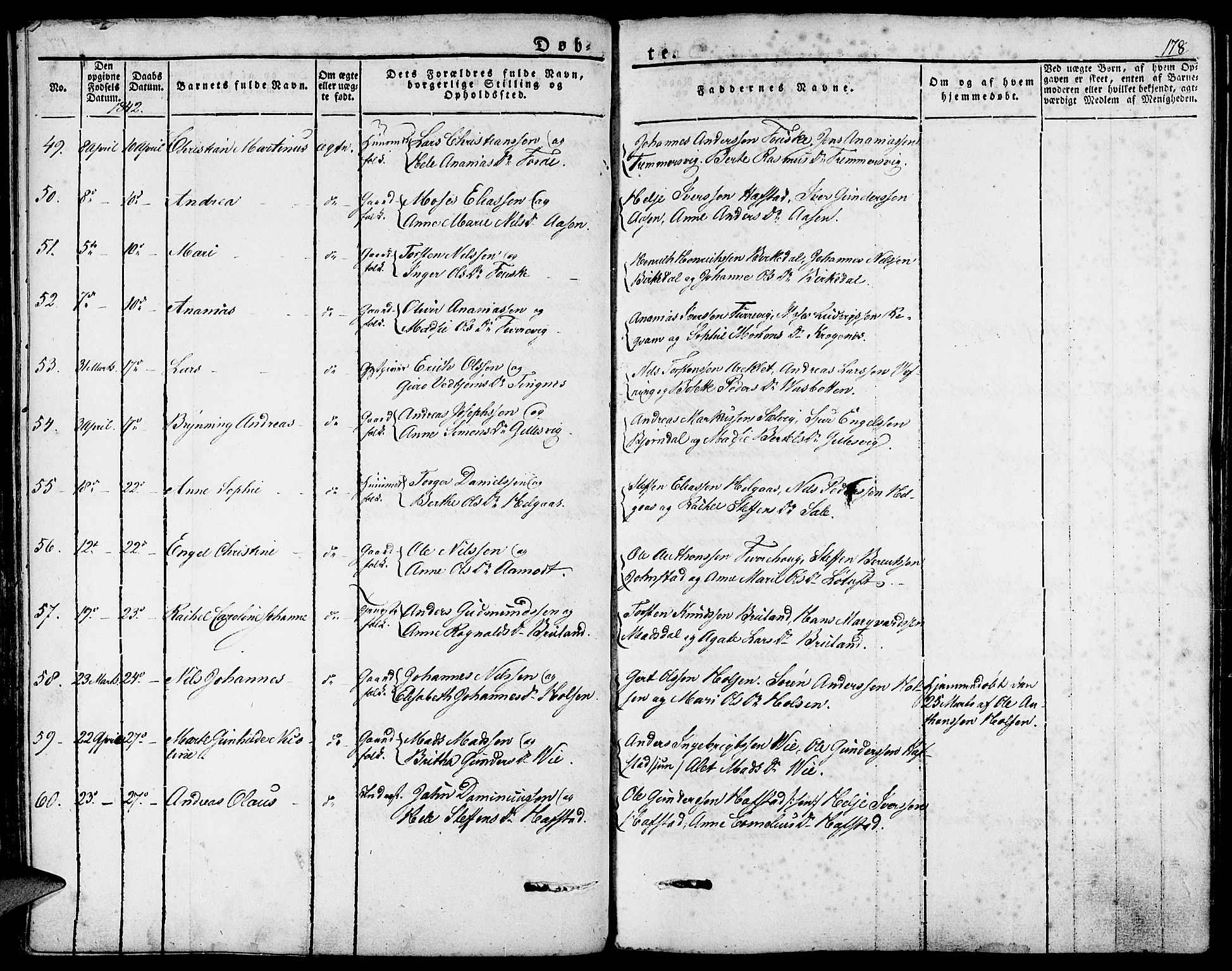 Førde sokneprestembete, AV/SAB-A-79901/H/Haa/Haaa/L0006: Parish register (official) no. A 6, 1821-1842, p. 178