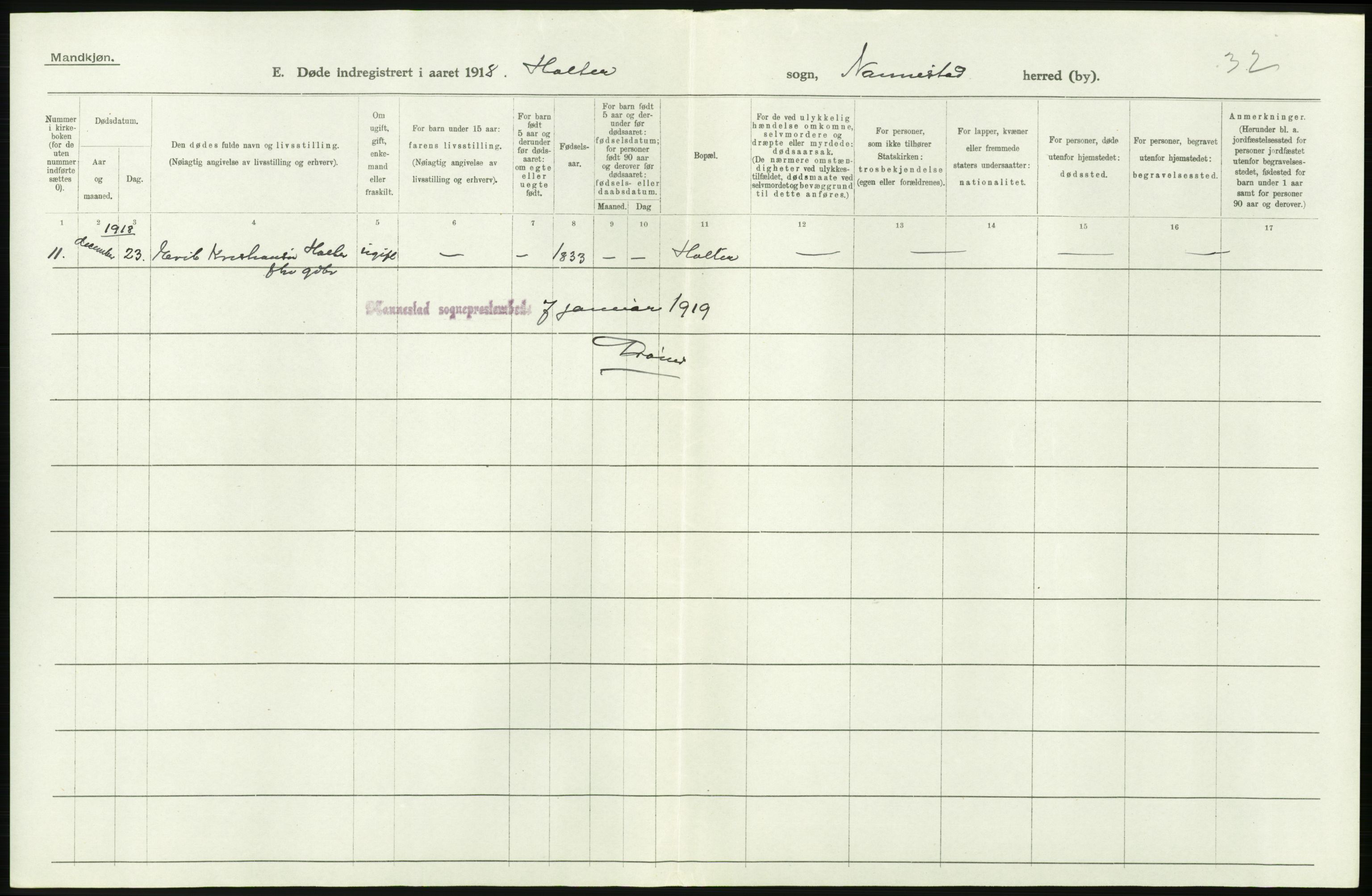 Statistisk sentralbyrå, Sosiodemografiske emner, Befolkning, AV/RA-S-2228/D/Df/Dfb/Dfbh/L0006: Akershus fylke: Døde. Bygder og byer., 1918, p. 332