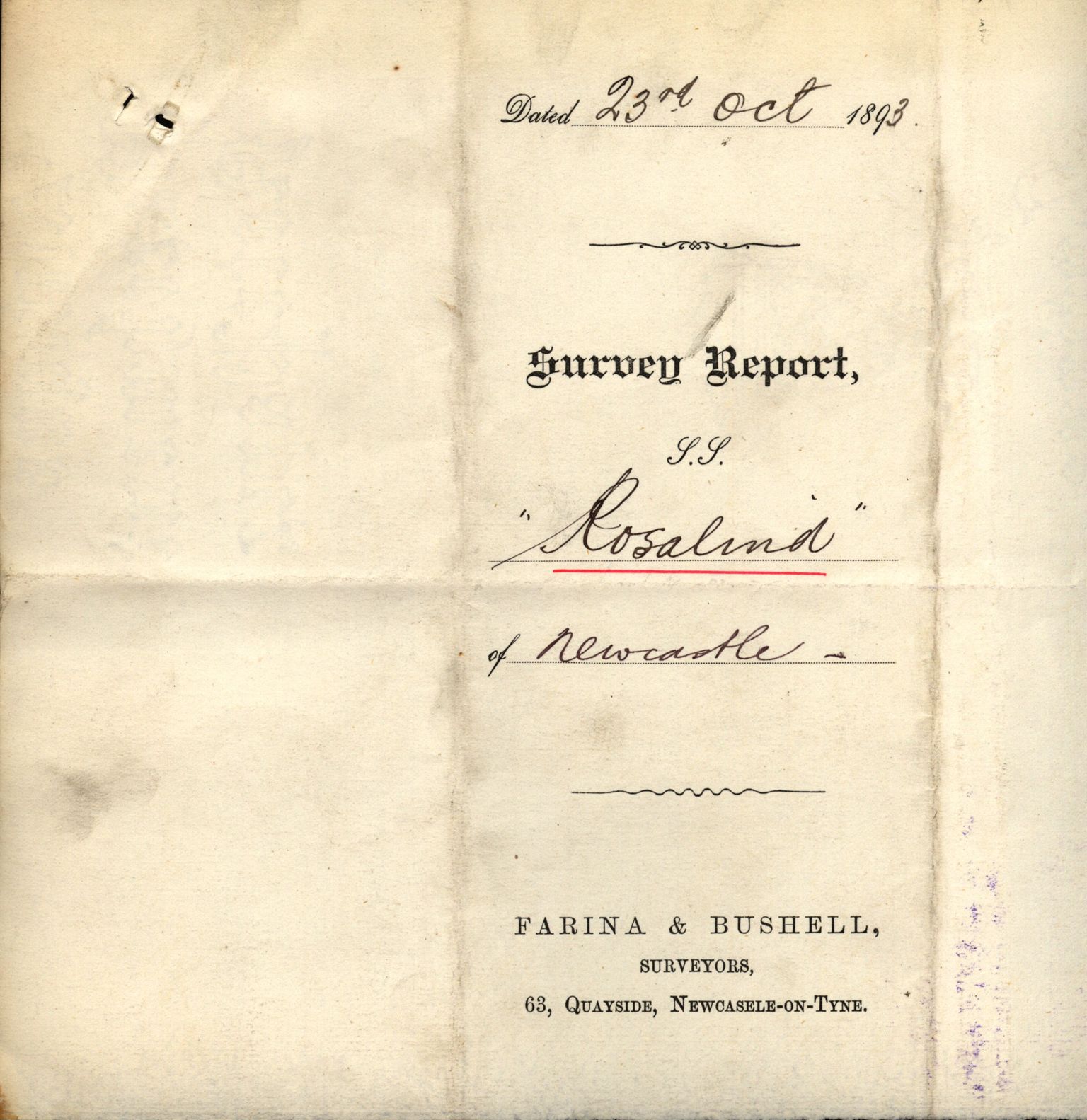 Pa 63 - Østlandske skibsassuranceforening, VEMU/A-1079/G/Ga/L0030/0003: Havaridokumenter / Rex, Salus, Schweigaard, Seladon, Titania, Tordenskjold av Trondhjem, 1893, p. 86