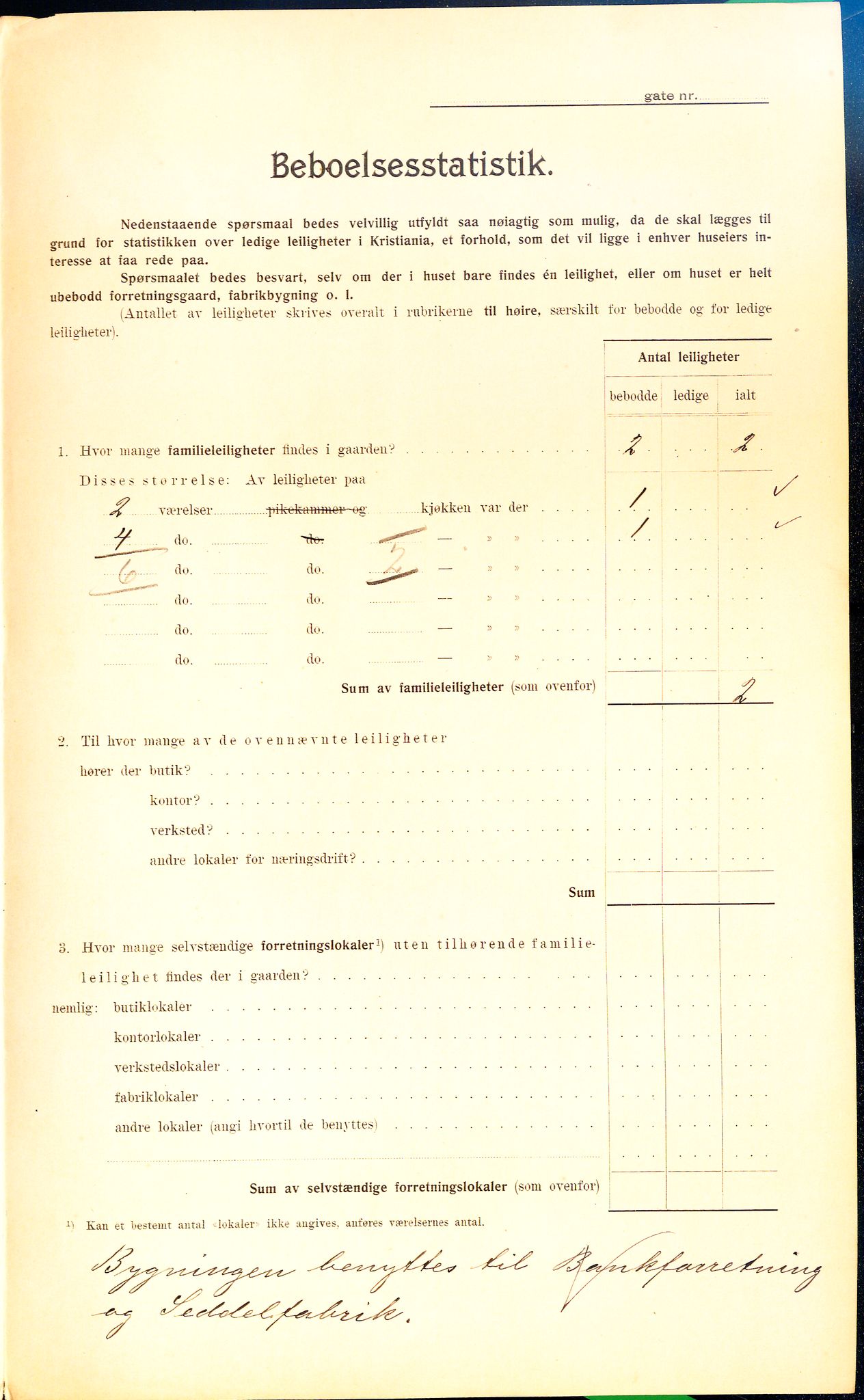 OBA, Municipal Census 1910 for Kristiania, 1910, p. 3209