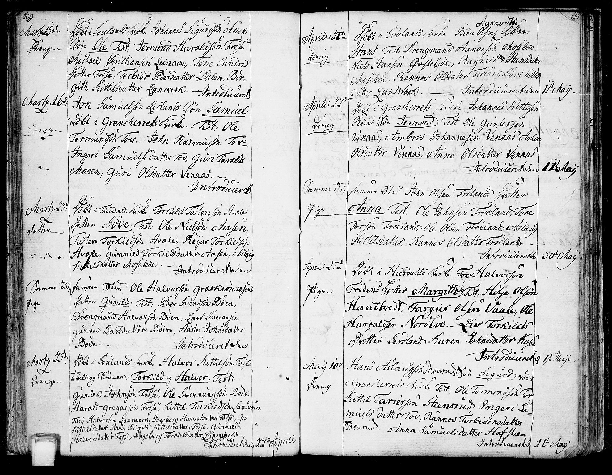 Hjartdal kirkebøker, AV/SAKO-A-270/F/Fa/L0005: Parish register (official) no. I 5, 1776-1801, p. 109-110