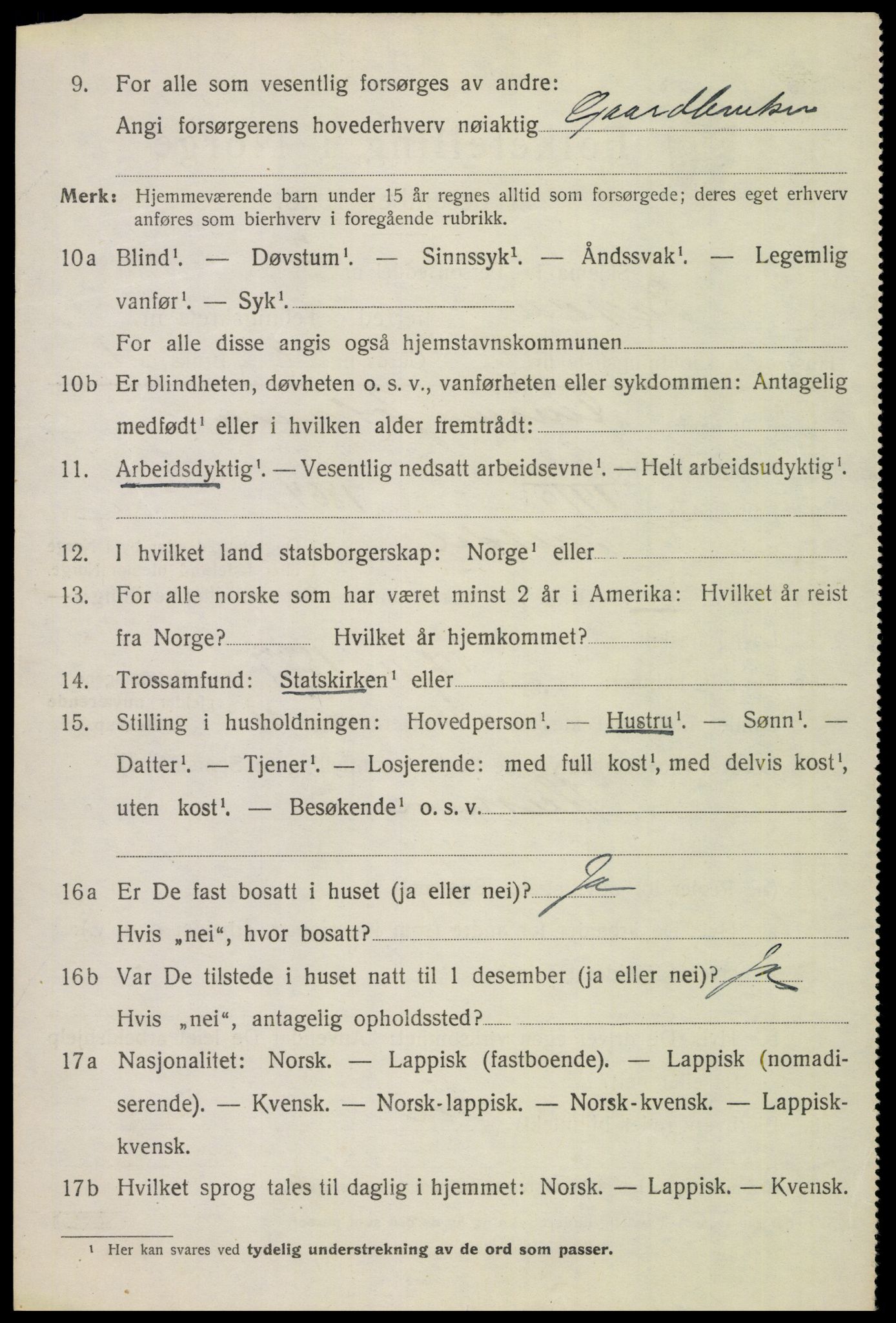 SAT, 1920 census for Saltdal, 1920, p. 2844