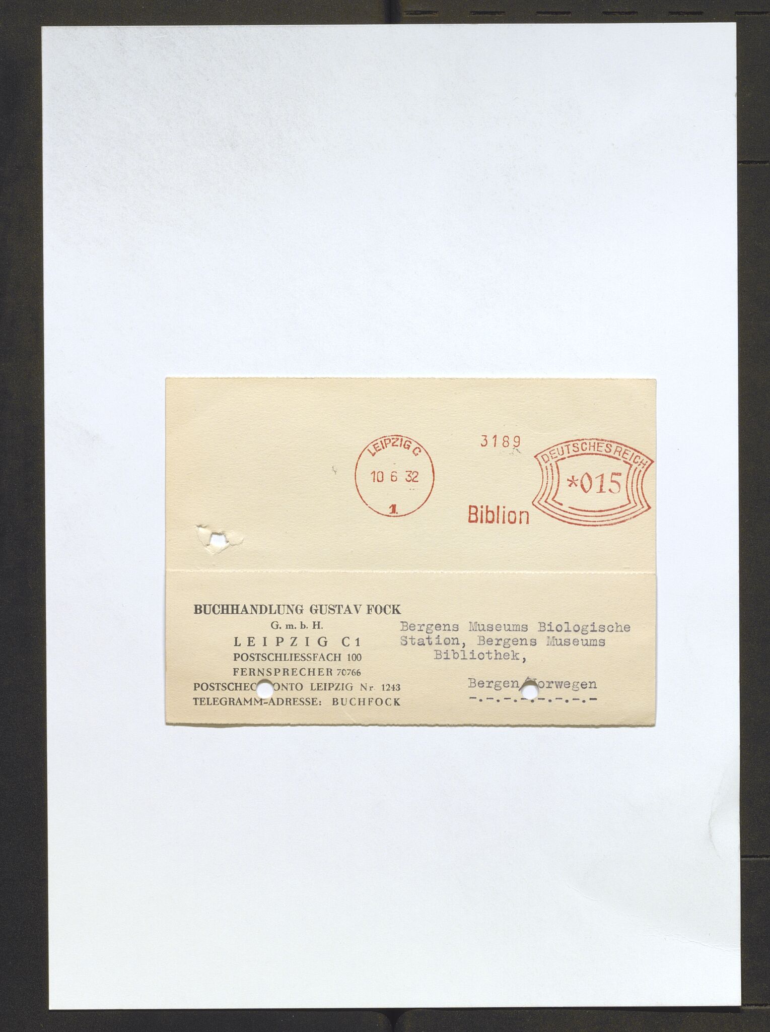 Bergens Museum, AV/SAB-A-17301/13/D/L0002: Korrespondanse , 1928-1940, p. 442