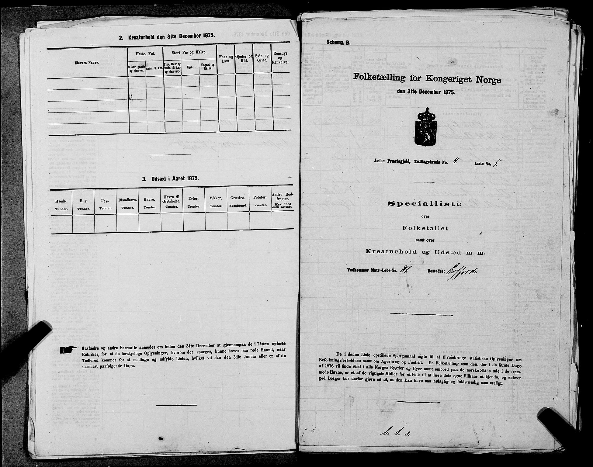 SAST, 1875 census for 1138P Jelsa, 1875, p. 329