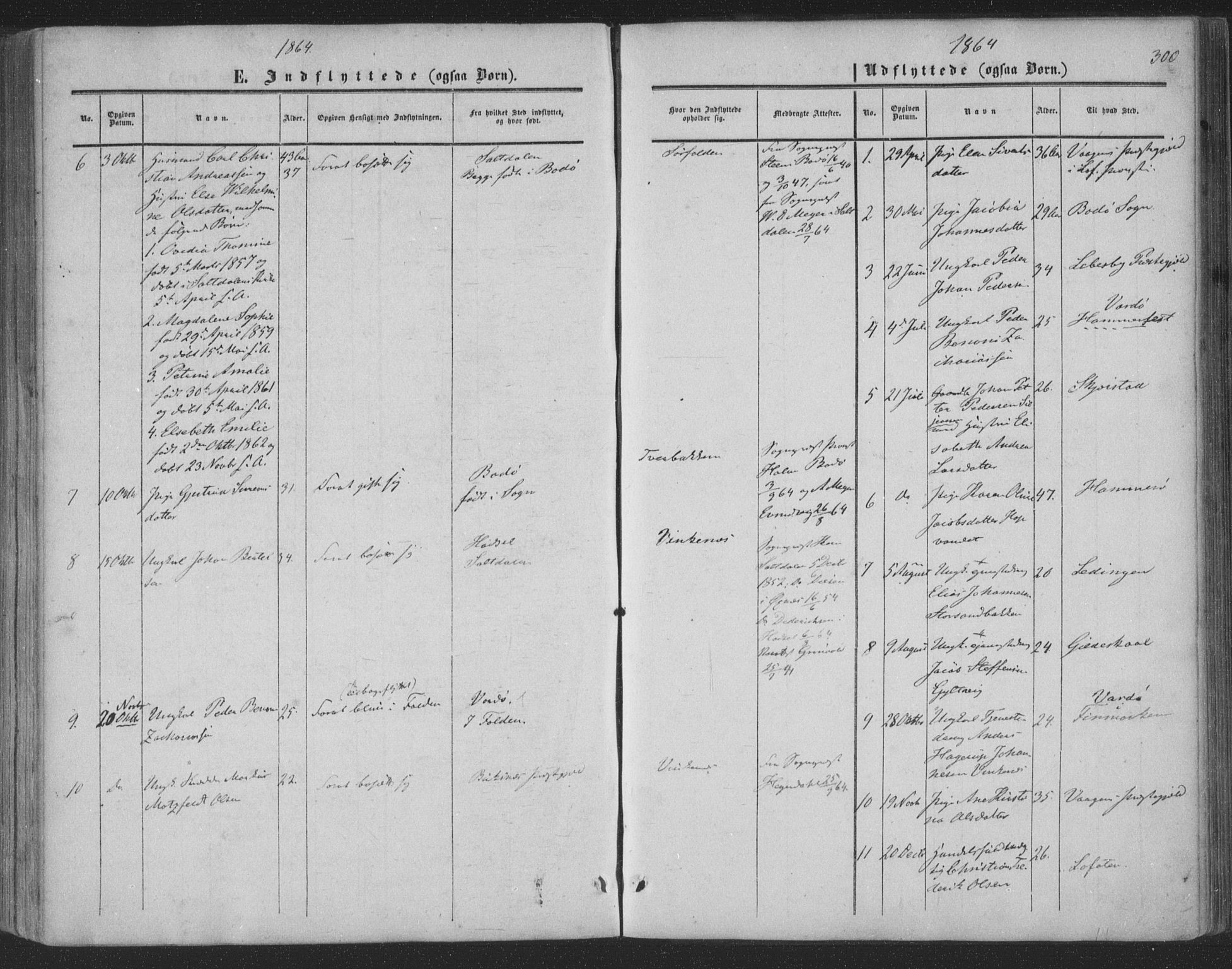 Ministerialprotokoller, klokkerbøker og fødselsregistre - Nordland, AV/SAT-A-1459/853/L0770: Parish register (official) no. 853A09, 1857-1870, p. 300