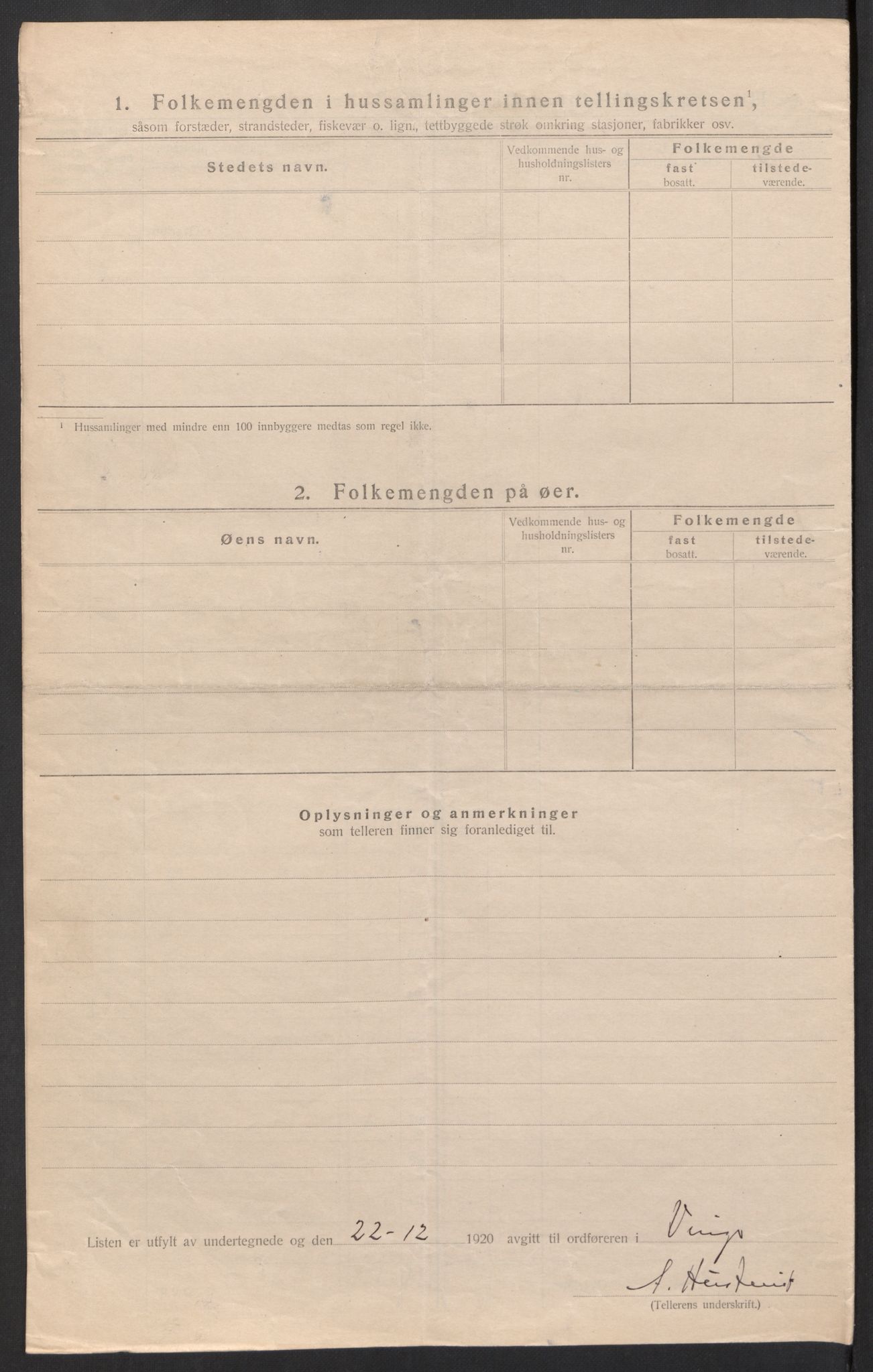 SAH, 1920 census for Vinger, 1920, p. 51