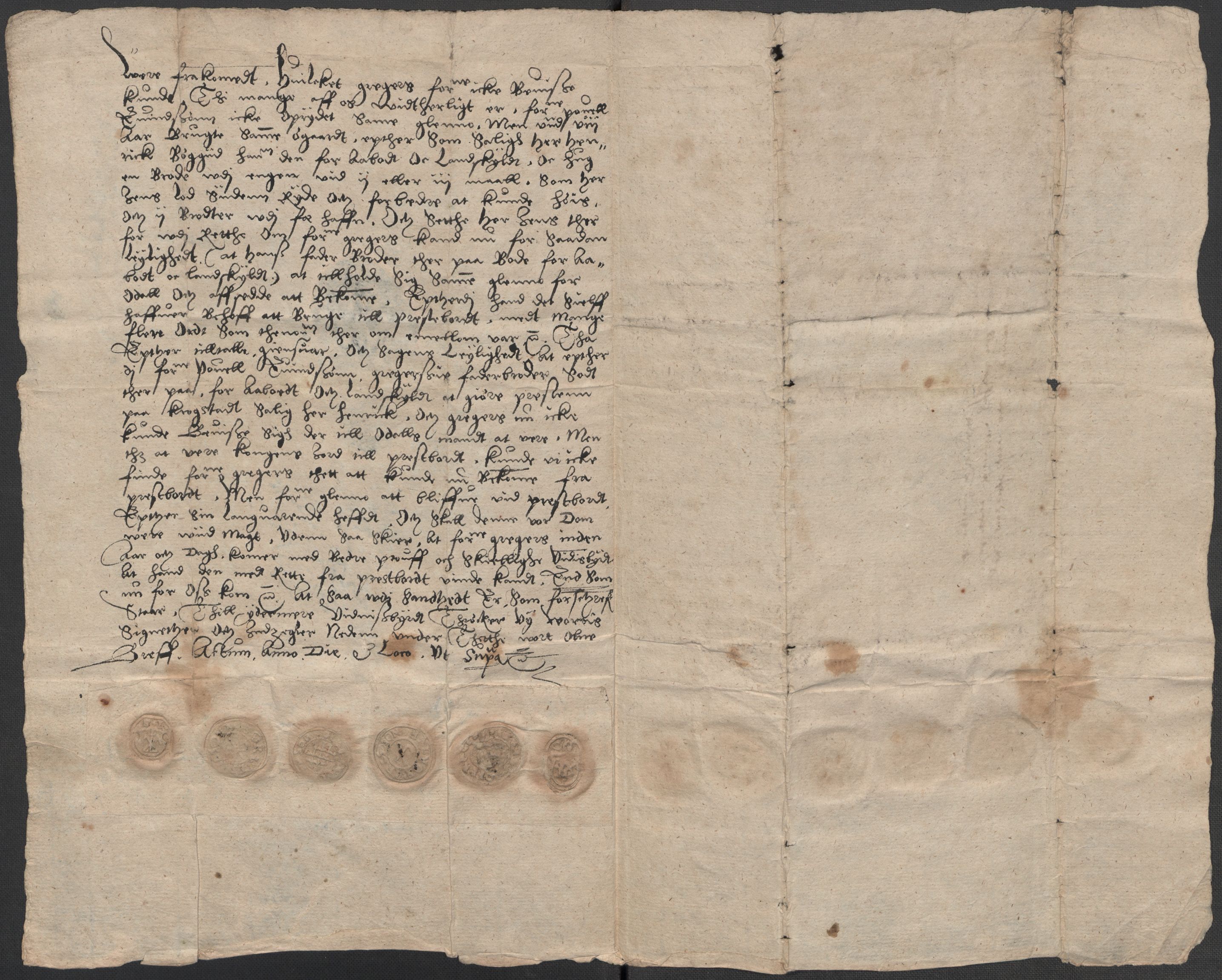 Riksarkivets diplomsamling, AV/RA-EA-5965/F15/L0007: Prestearkiv - Akershus, 1573-1693, p. 15