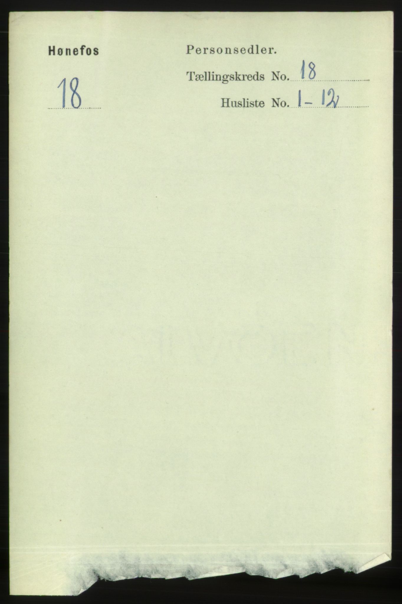 RA, 1891 census for 0601 Hønefoss, 1891, p. 1953