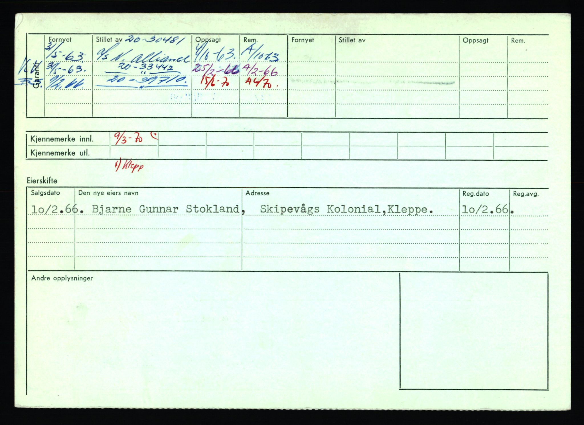 Stavanger trafikkstasjon, AV/SAST-A-101942/0/F/L0065: L-65400 - L-67649, 1930-1971, p. 1926