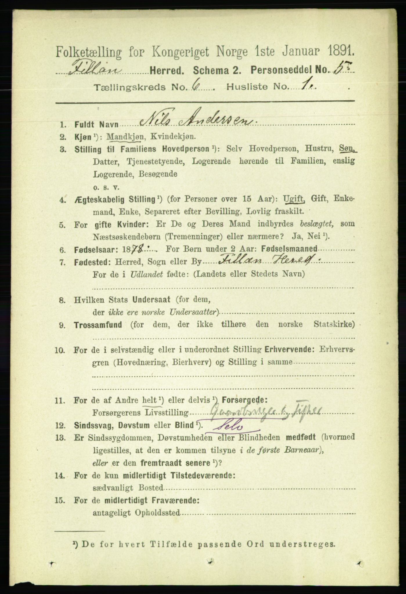 RA, 1891 census for 1616 Fillan, 1891, p. 1264