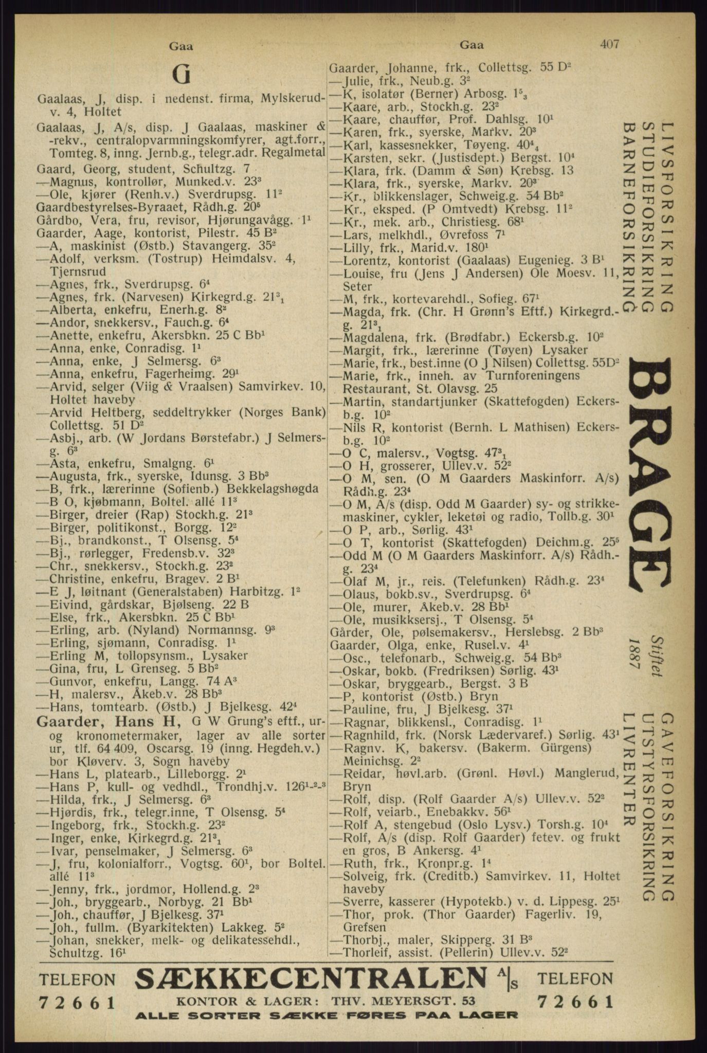 Kristiania/Oslo adressebok, PUBL/-, 1933, p. 407