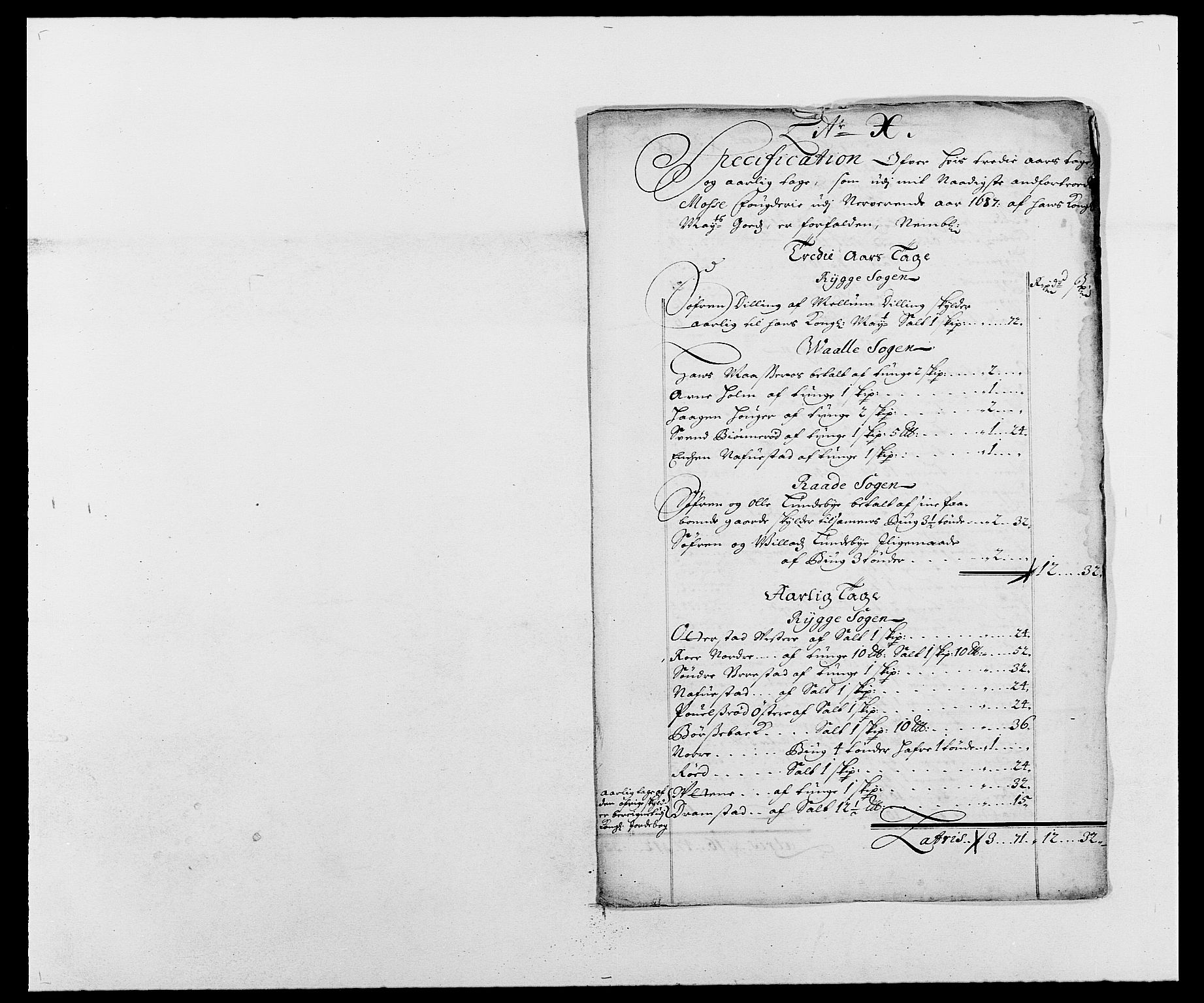 Rentekammeret inntil 1814, Reviderte regnskaper, Fogderegnskap, RA/EA-4092/R02/L0105: Fogderegnskap Moss og Verne kloster, 1685-1687, p. 320